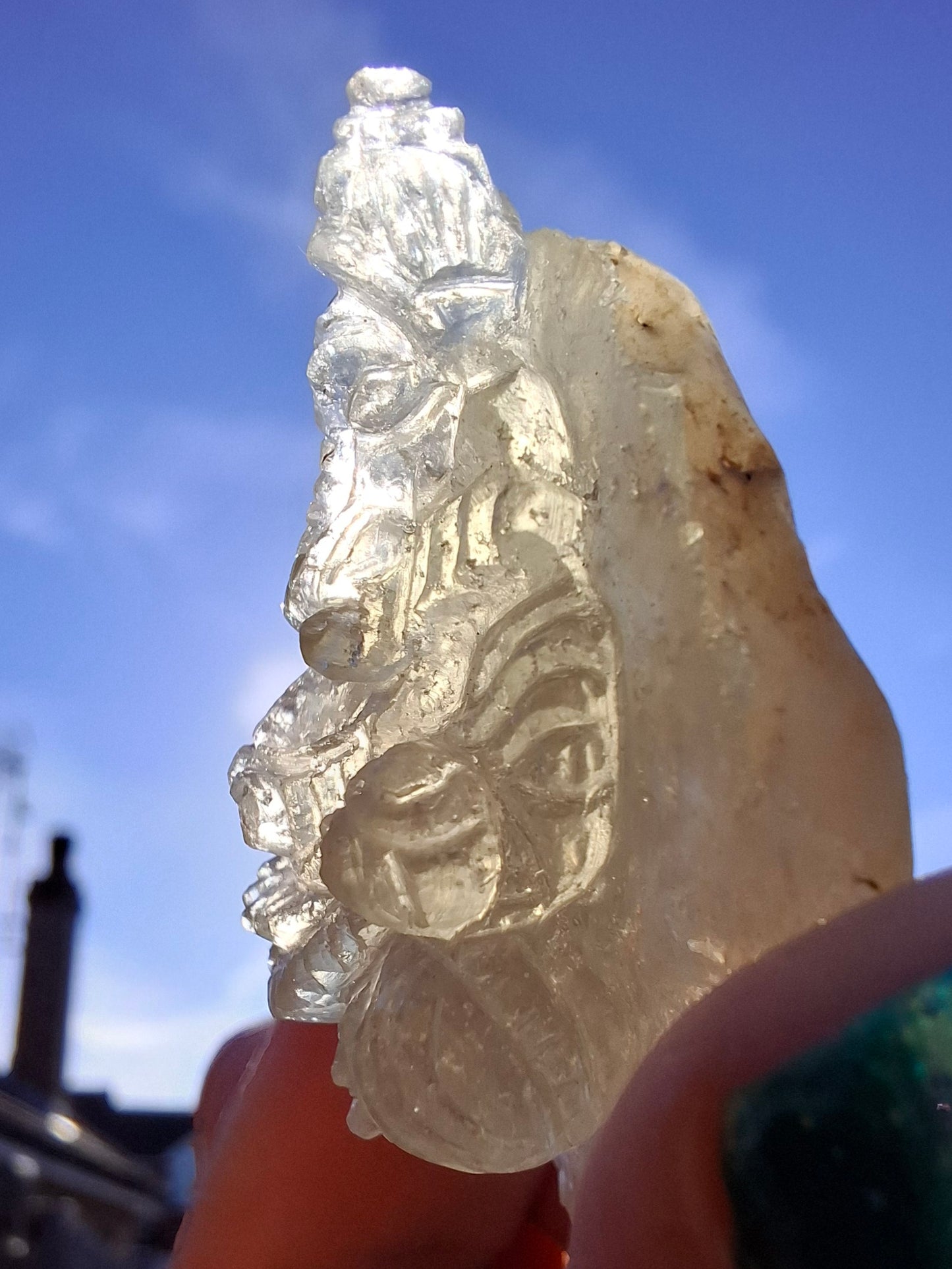Libyan Desert Glass GANESHA carving, 20.76g, Tektite (Ref: Ganesha4)