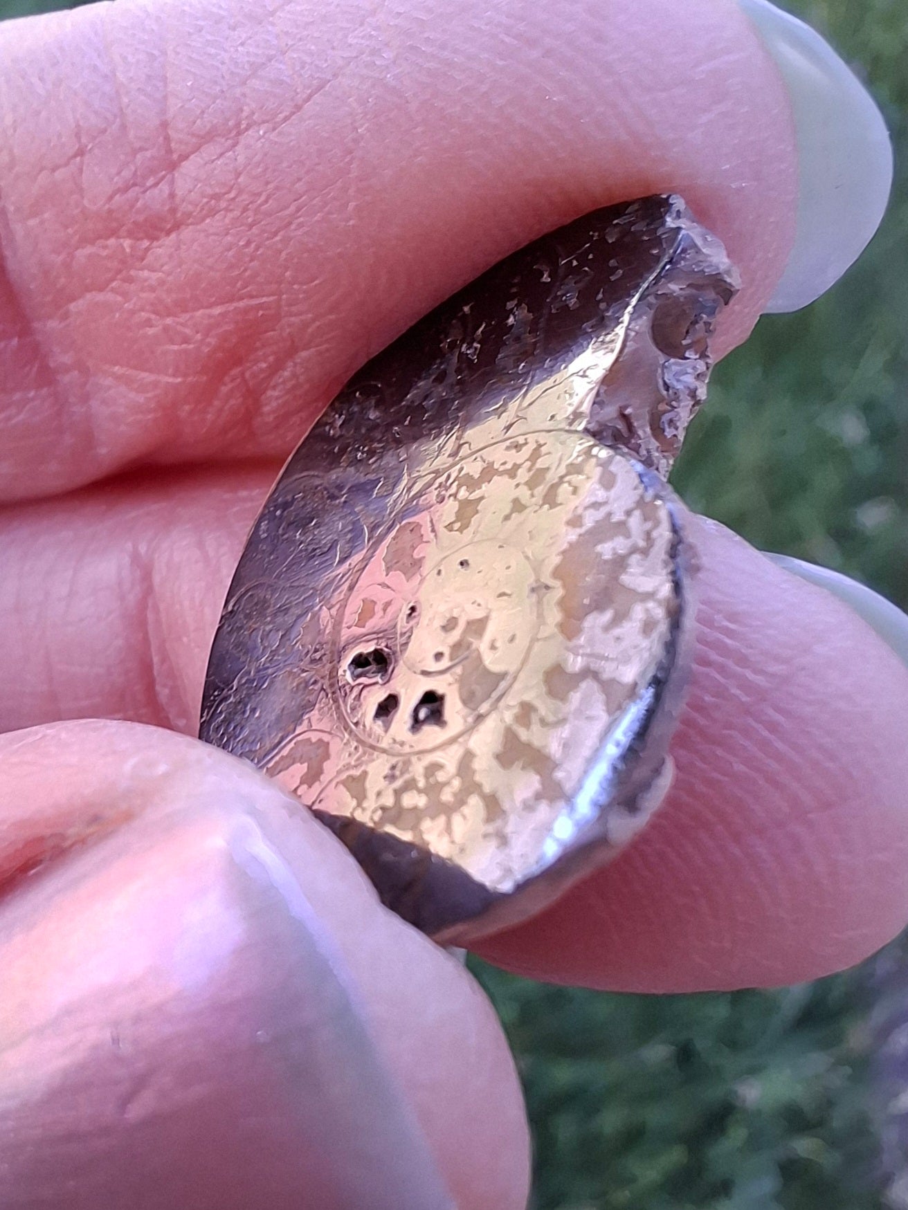 Small Haematite Ammonite HALF, 2.19g, Fossil (Ref: MA3)