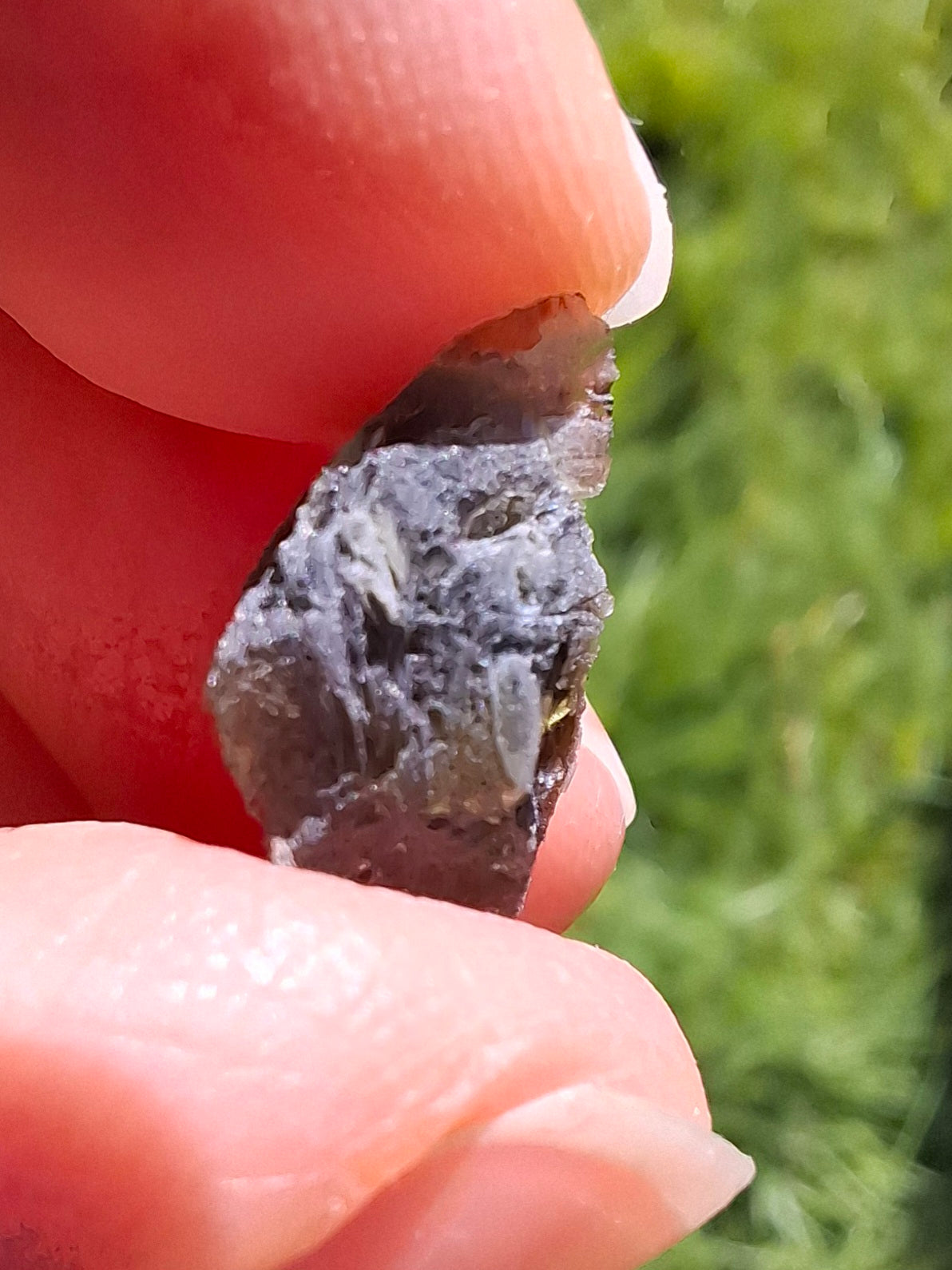 DRILLED Moldavite Piece, 0.92g, Tektite (Ref: D8)