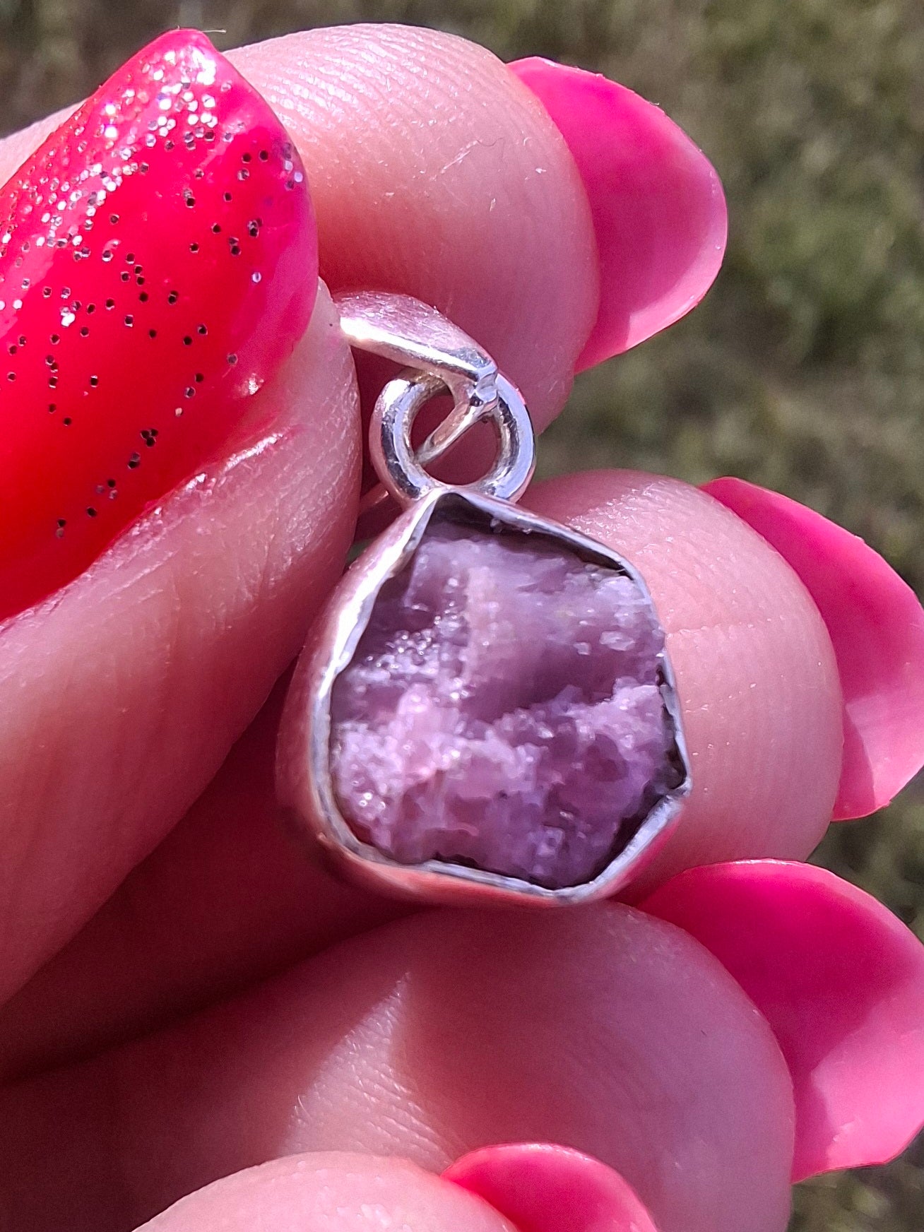 Punk Tourmaline Pendant, 925 Silver, Crystal (Ref: PT9)