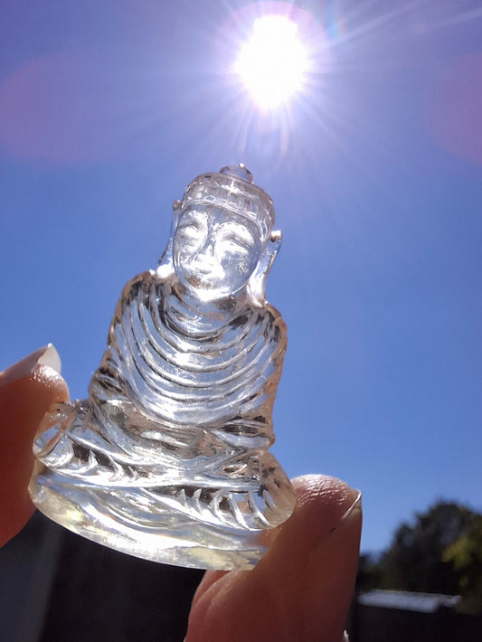 Libyan Desert Glass BUDDHA Carving, 7.56g, Tektite (Ref: LDG B0)
