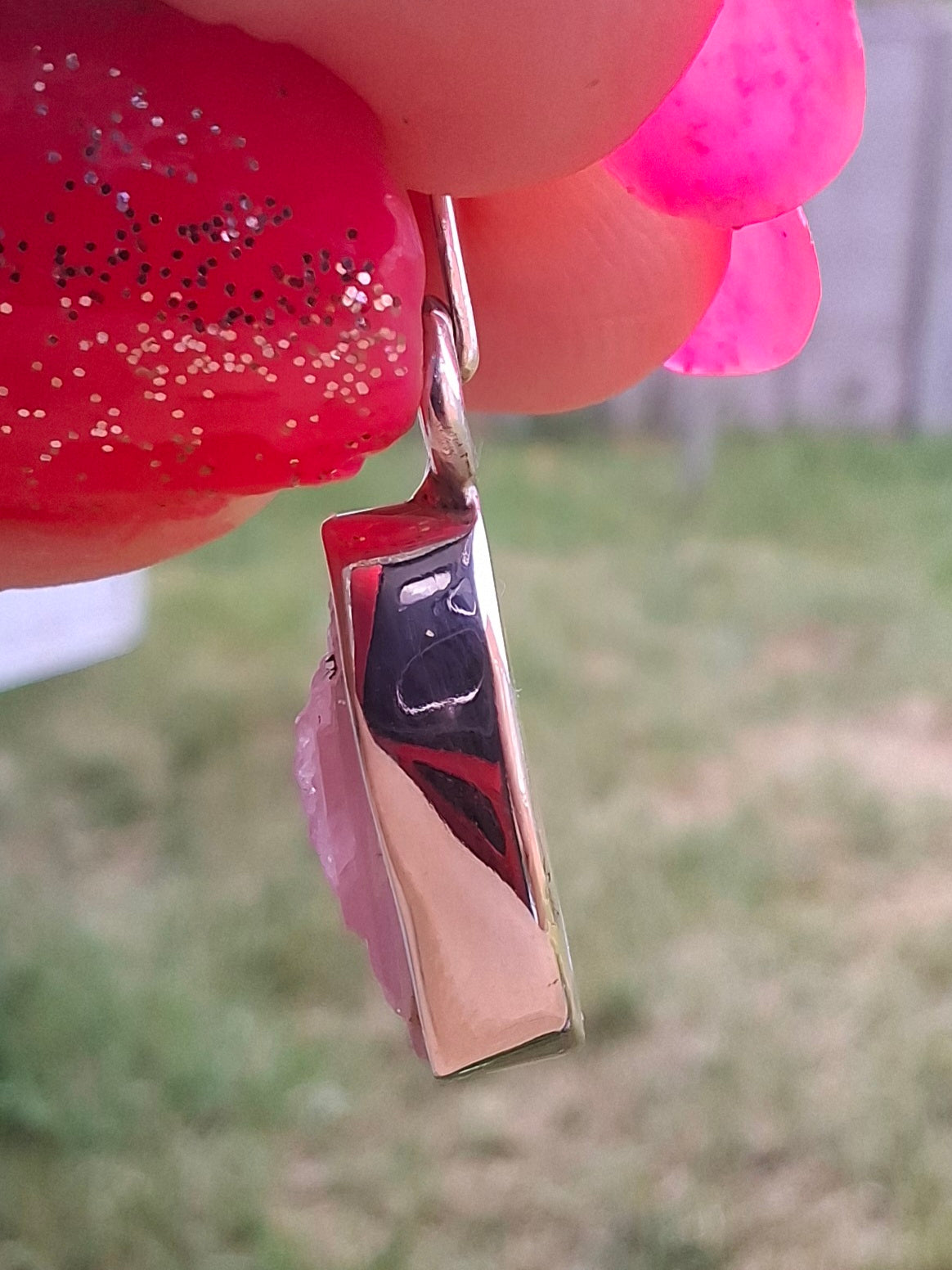 Pink Tourmaline Pendant, 925 Silver, Crystal (Ref: PT54)