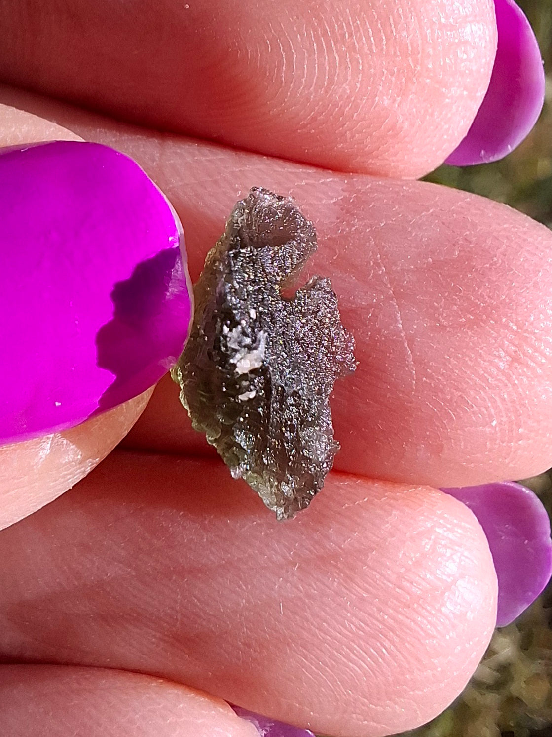 Moldavite Piece, 0.51g, Tektite (Ref: 1450)