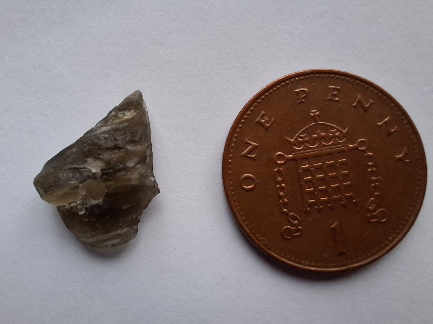 DRILLED, Moldavite Piece, 0.80g, Tektite (Ref: D24)