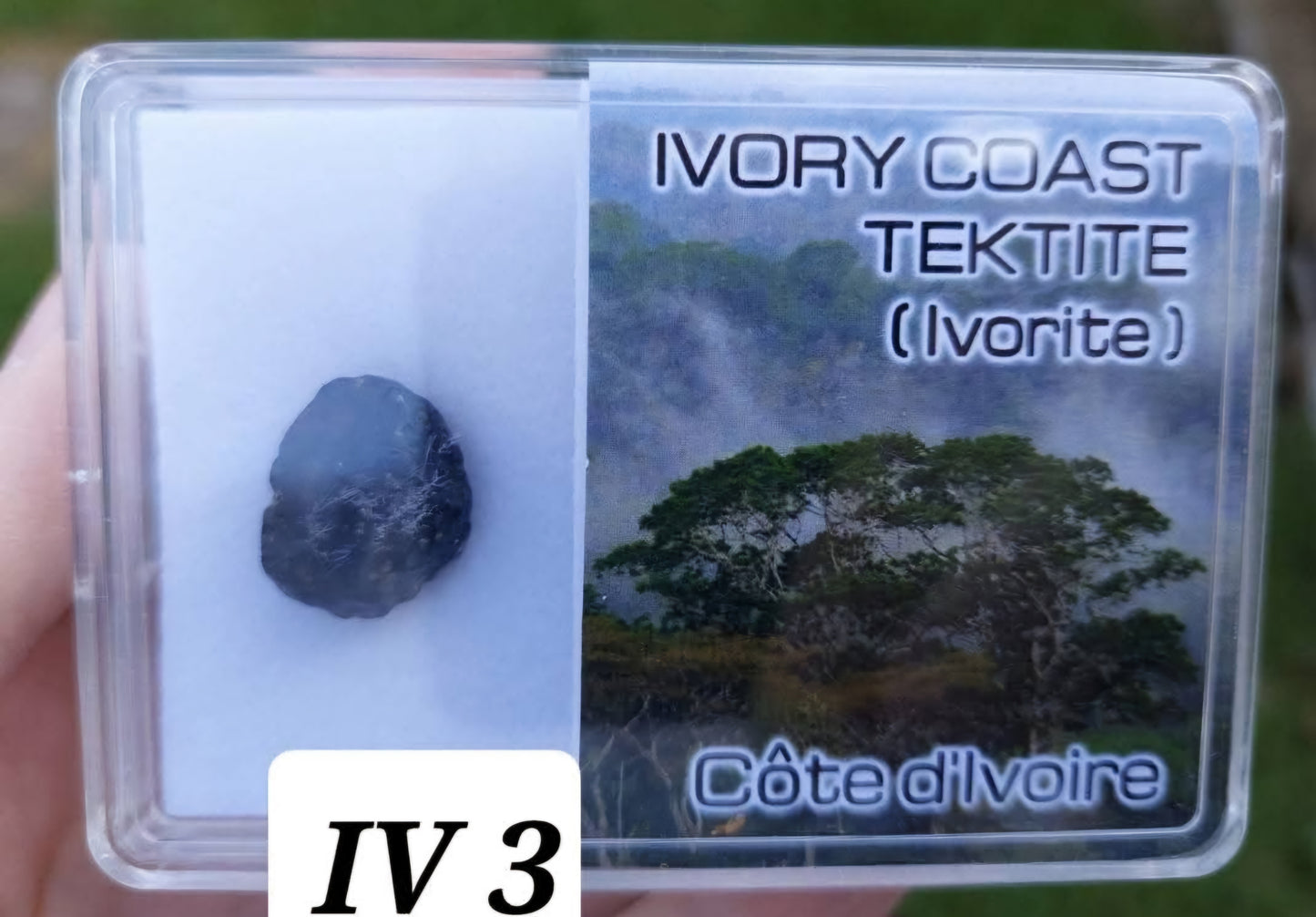 Ivory Coast (Ivorite), RAREST TEKTITE IN THE WORLD, 4.01g, Tektite (Ref: IV3)