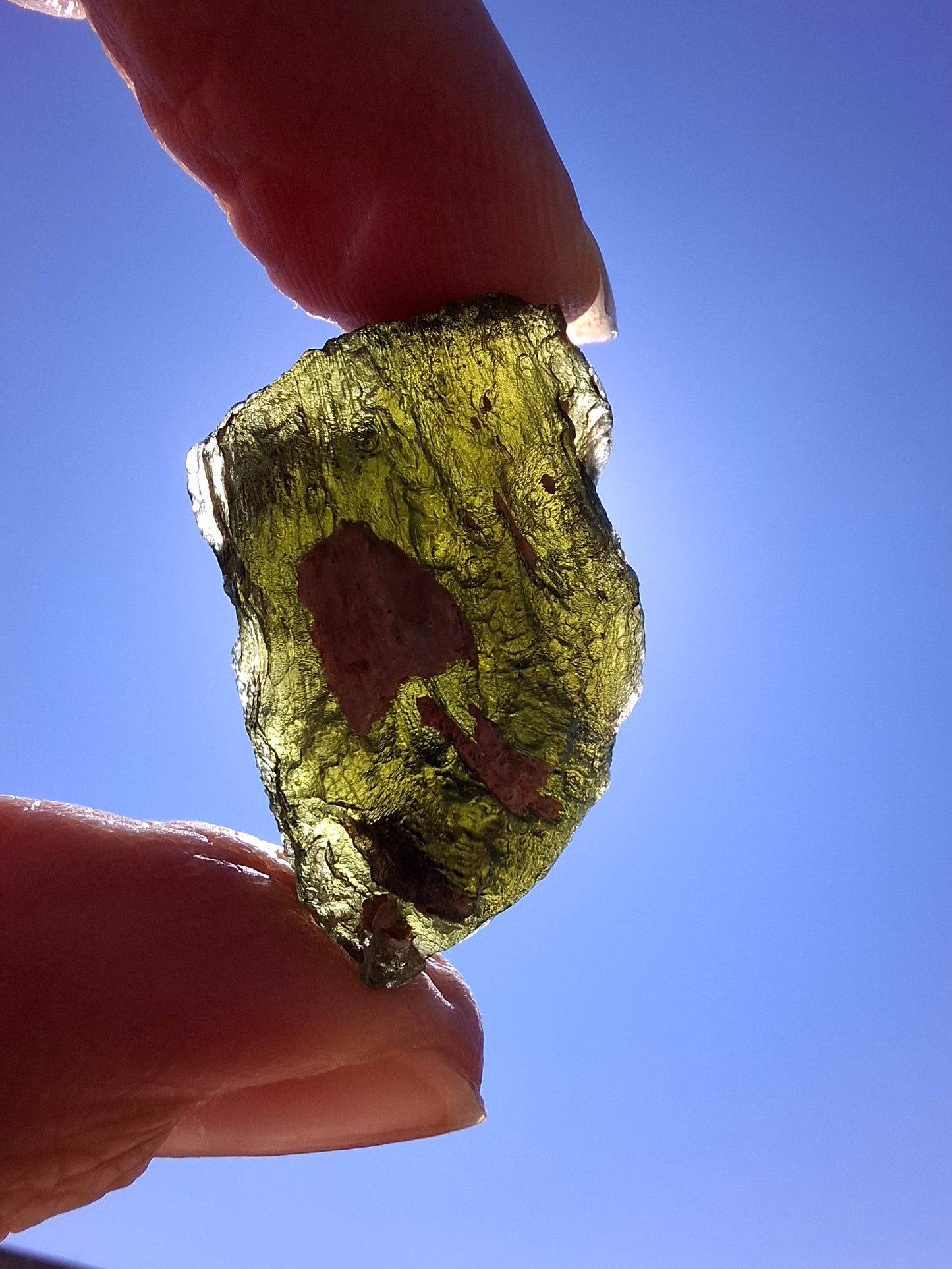 Moldavite Piece, NESMEN HURKA, 8.81g, Tektite (Ref: 978)