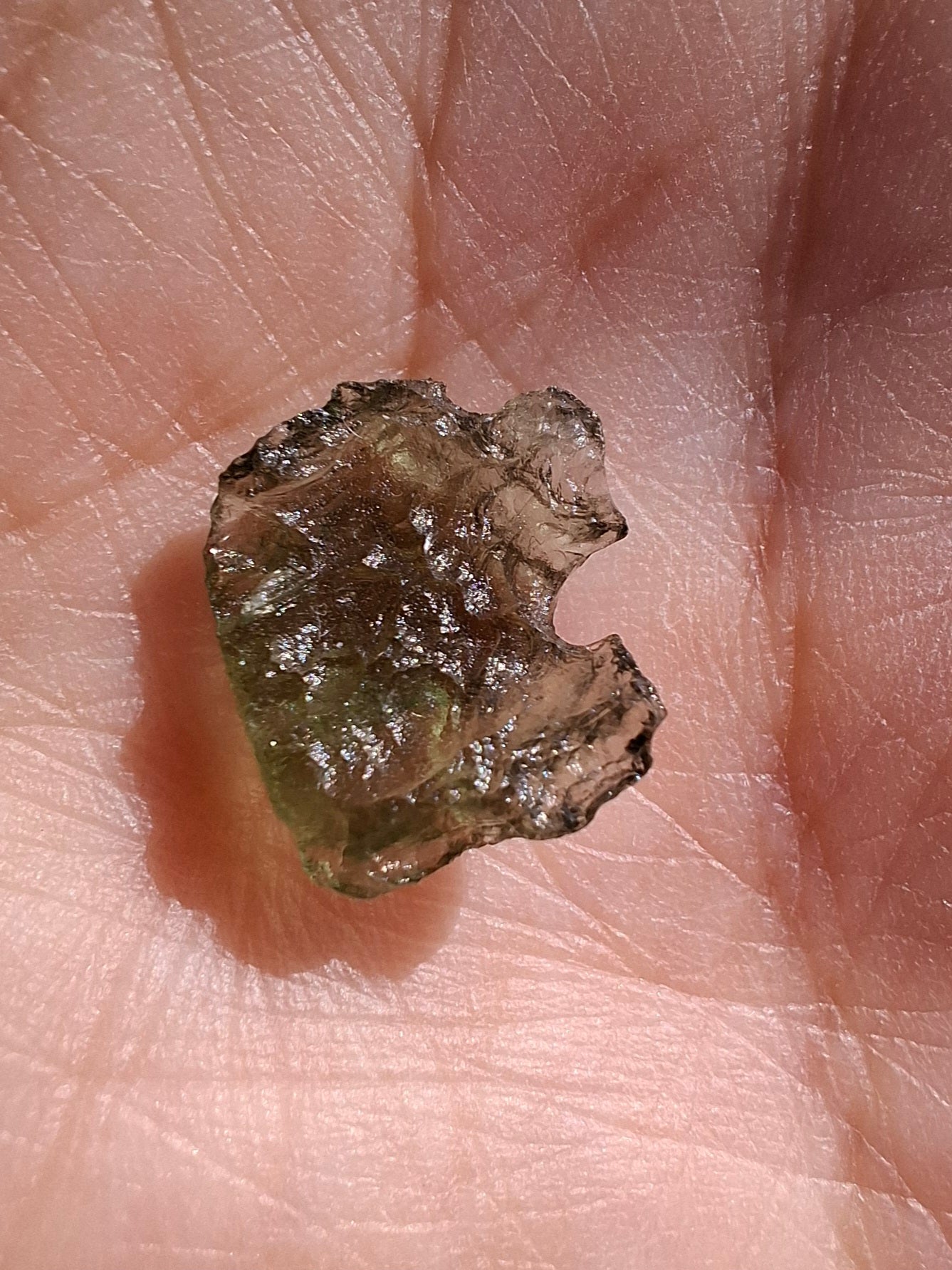 Moldavite Piece, 0.59g, Tektite (Ref: 1428)