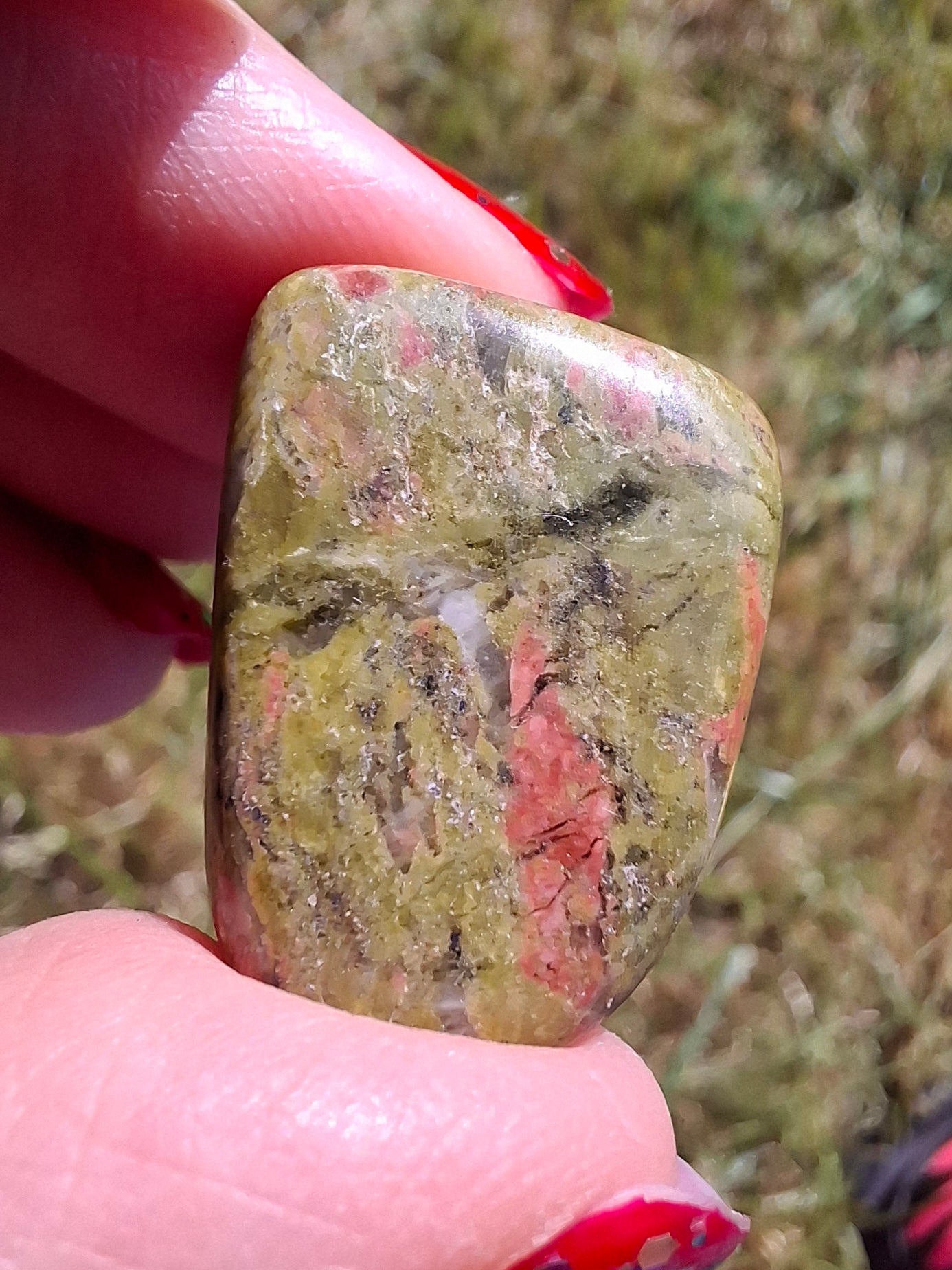 Unakite, Tumble Stone, Crystal (Ref: T186)