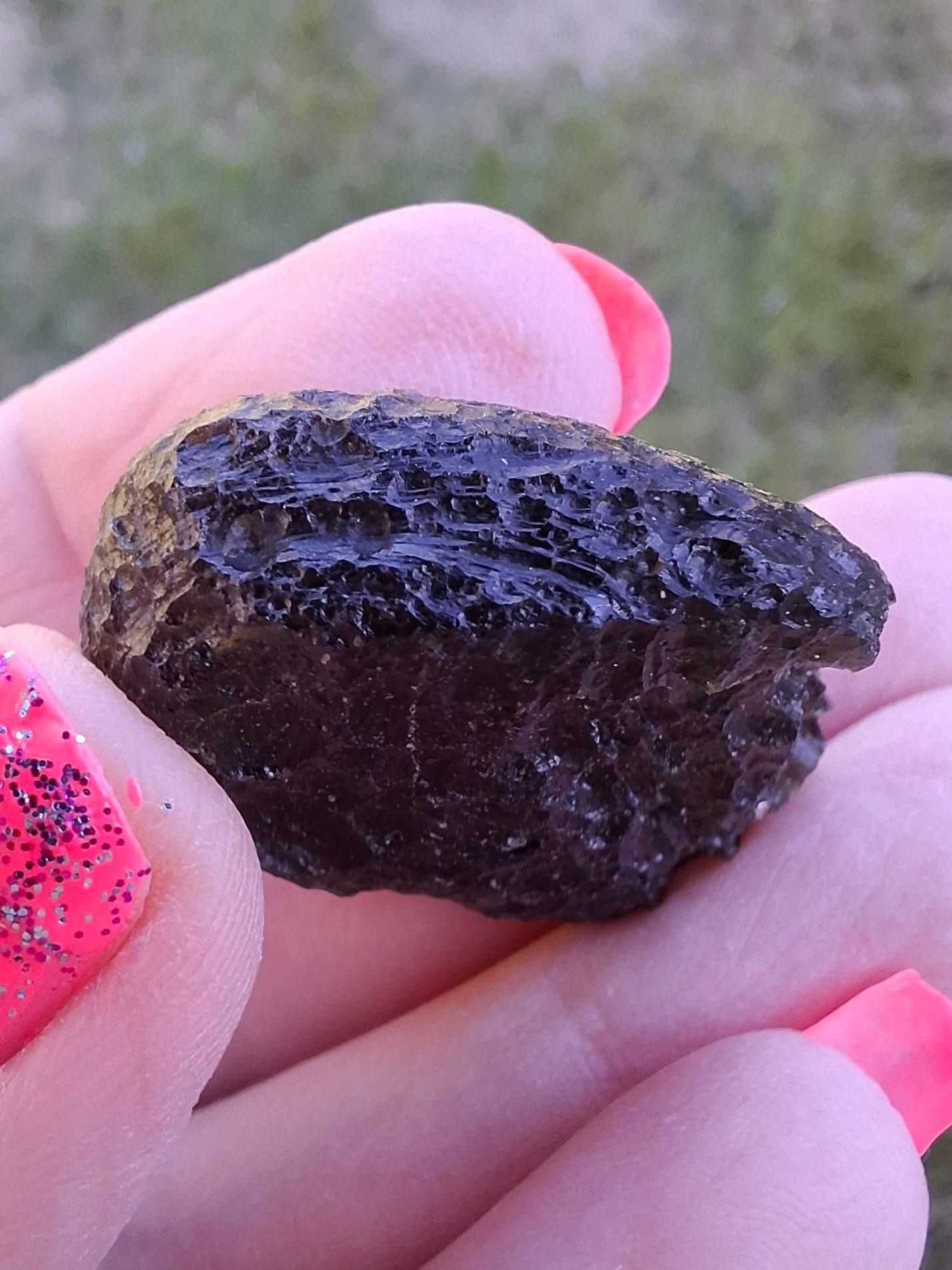 Moldavite Piece, CHLUM, 14.24g, Tektite (Ref: 1181)
