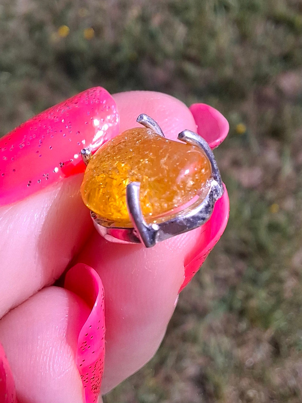 Baltic Amber Pendant, 925 Silver, Fossil (Ref: AP22)