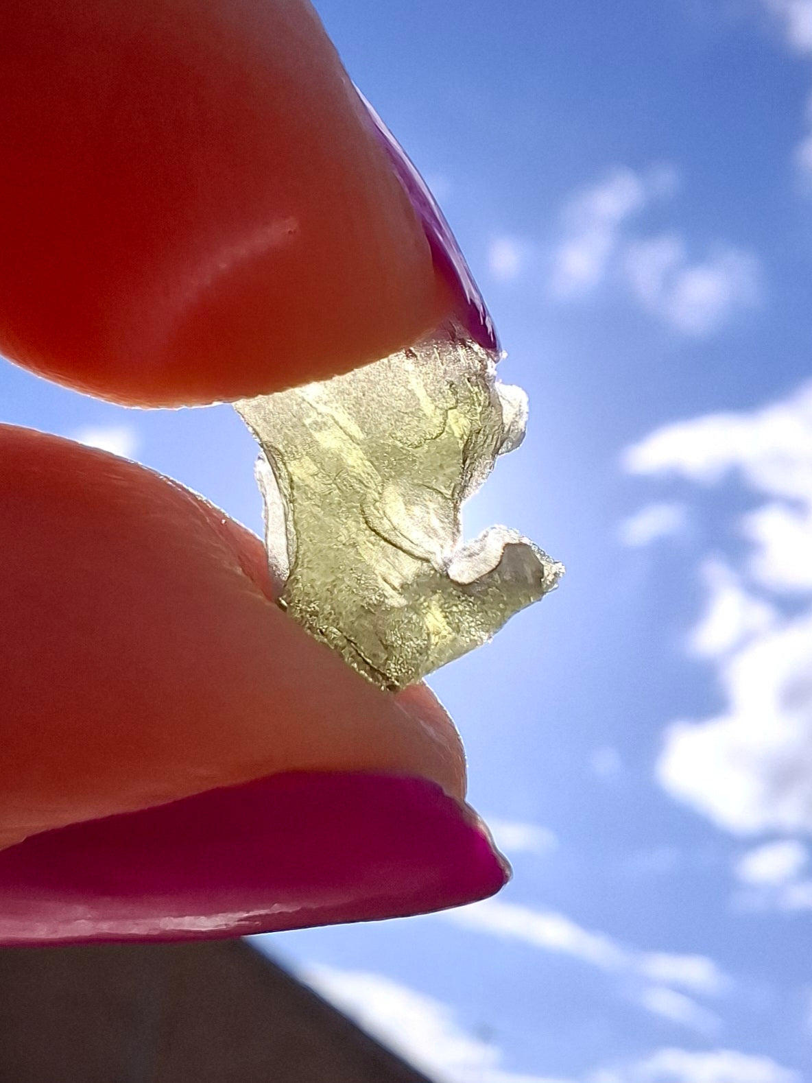Moldavite Piece, 0.45g, Tektite (Ref: 1444)