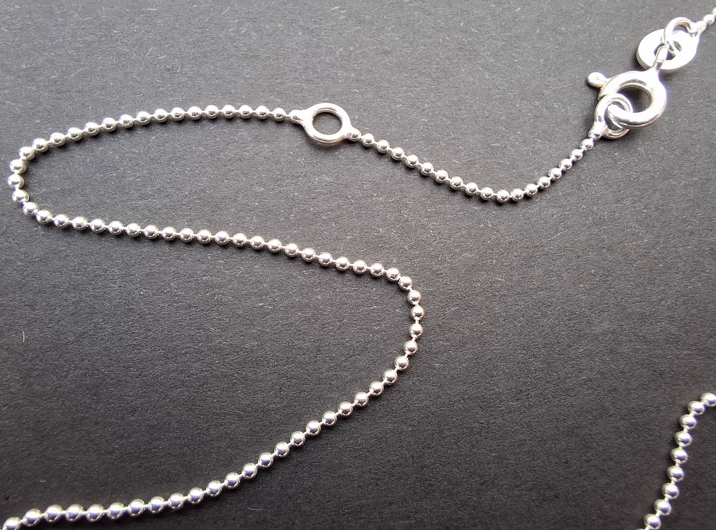 Bead Round, 1.0mm, 18 inch, 925 Silver CHAIN (Ref chain-3)
