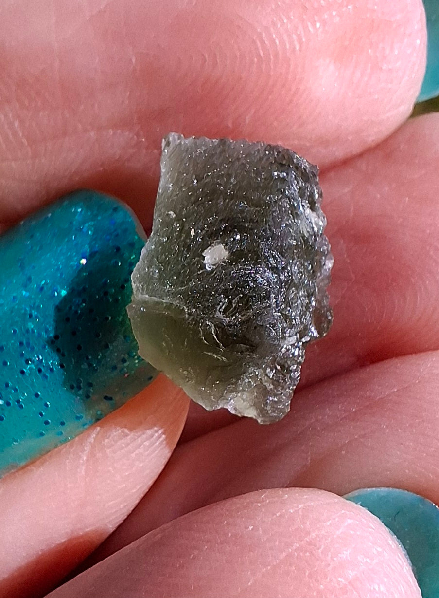 Moldavite Piece, 0.92g, Tektite (Ref: 1418)