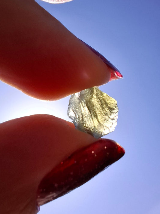 Moldavite small Piece, 0.41g, Tektite (Ref: 1482)