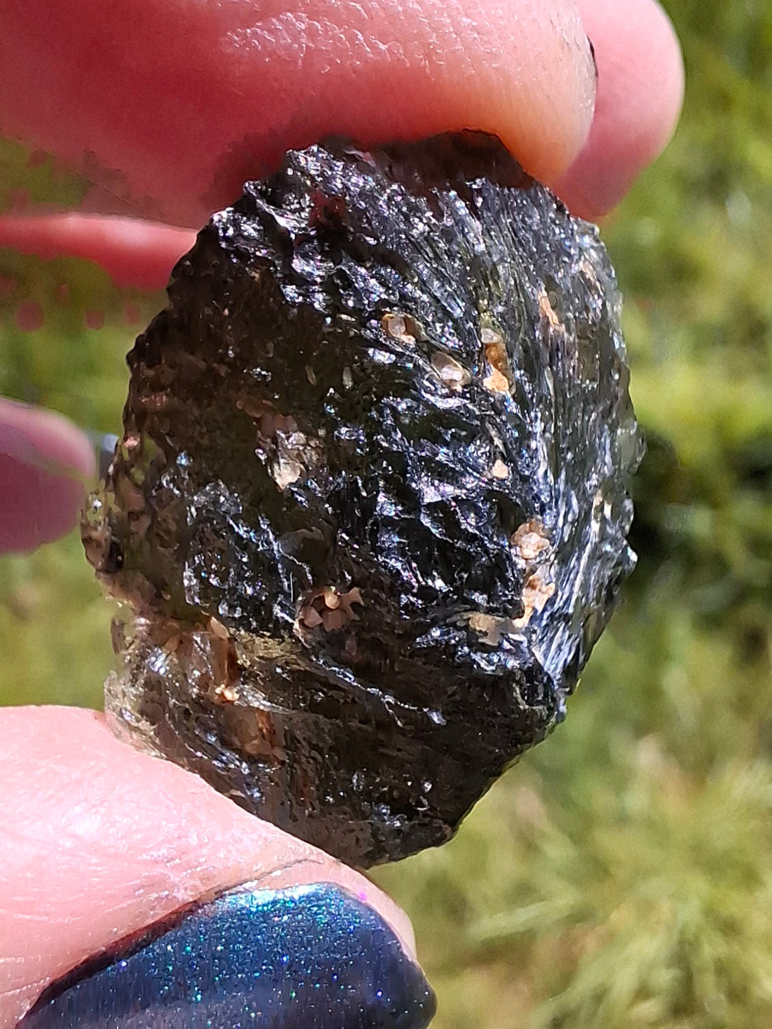 Moldavite Piece, NESMEN, 5.46g, Tektite (Ref: 1373)