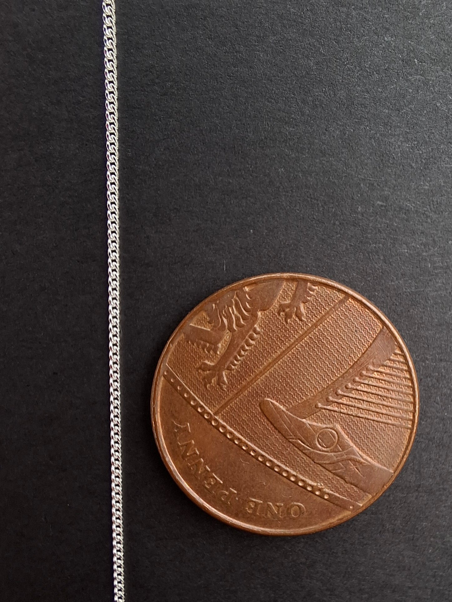 Curb Diamond cut, 0.9mm, 20 inch, 925 Silver CHAIN (Ref: chain-4)