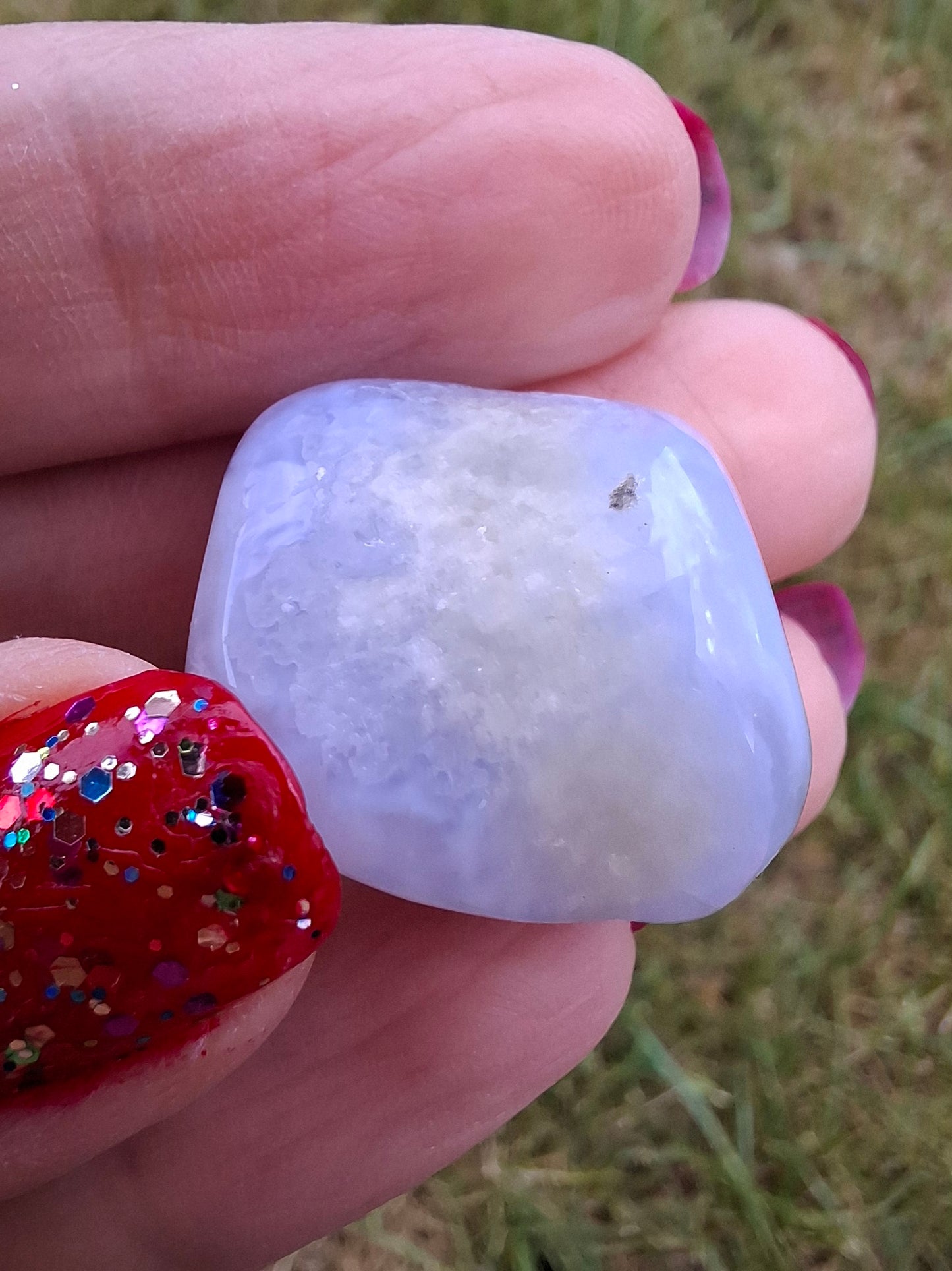 Blue Lace Agate, Tumble Stone, Crystal (Ref: T140)