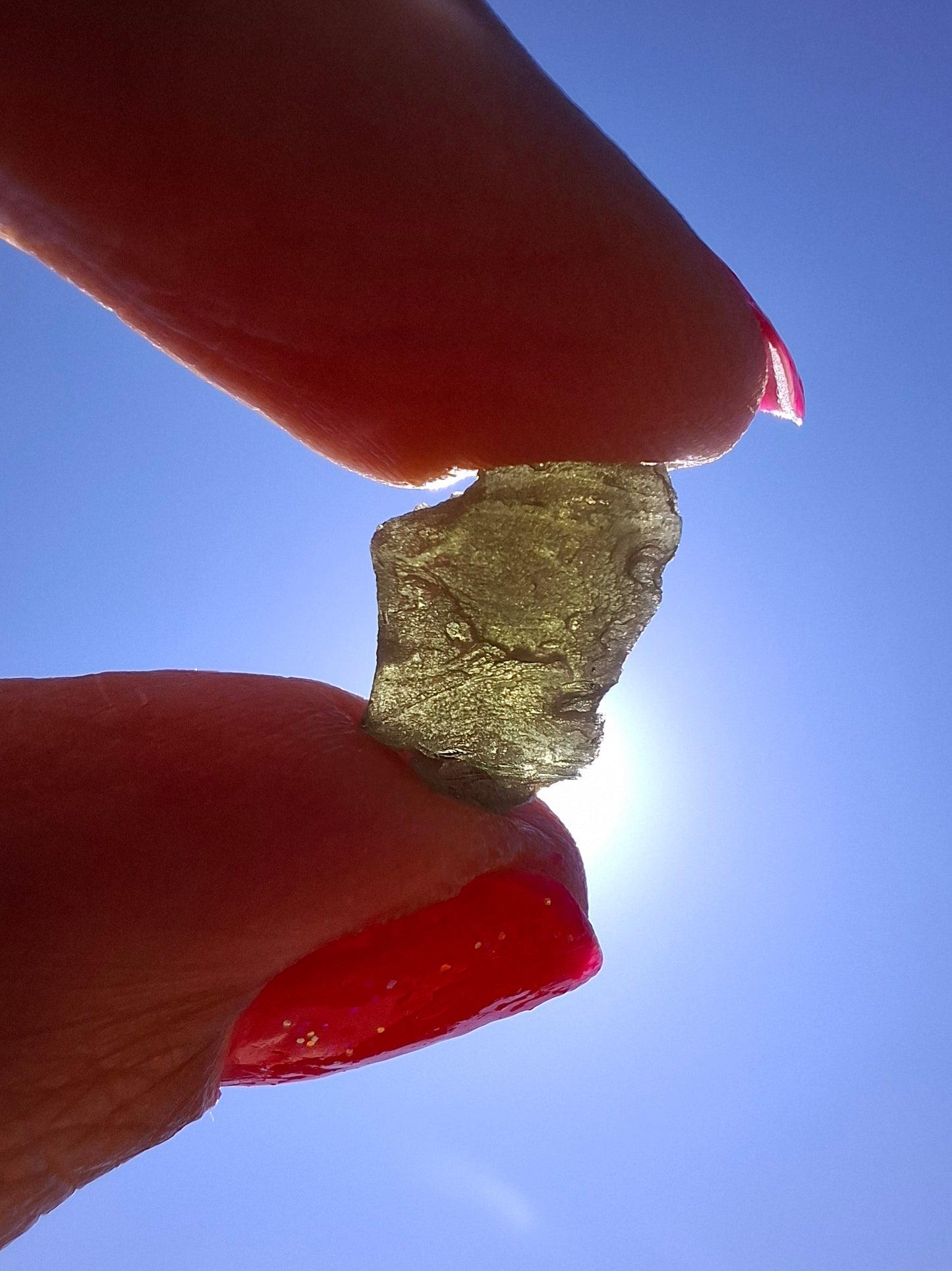 Moldavite Piece, SNOWFLAKE, FROSTED, BRUSNA, Tektite (Ref: 1493)