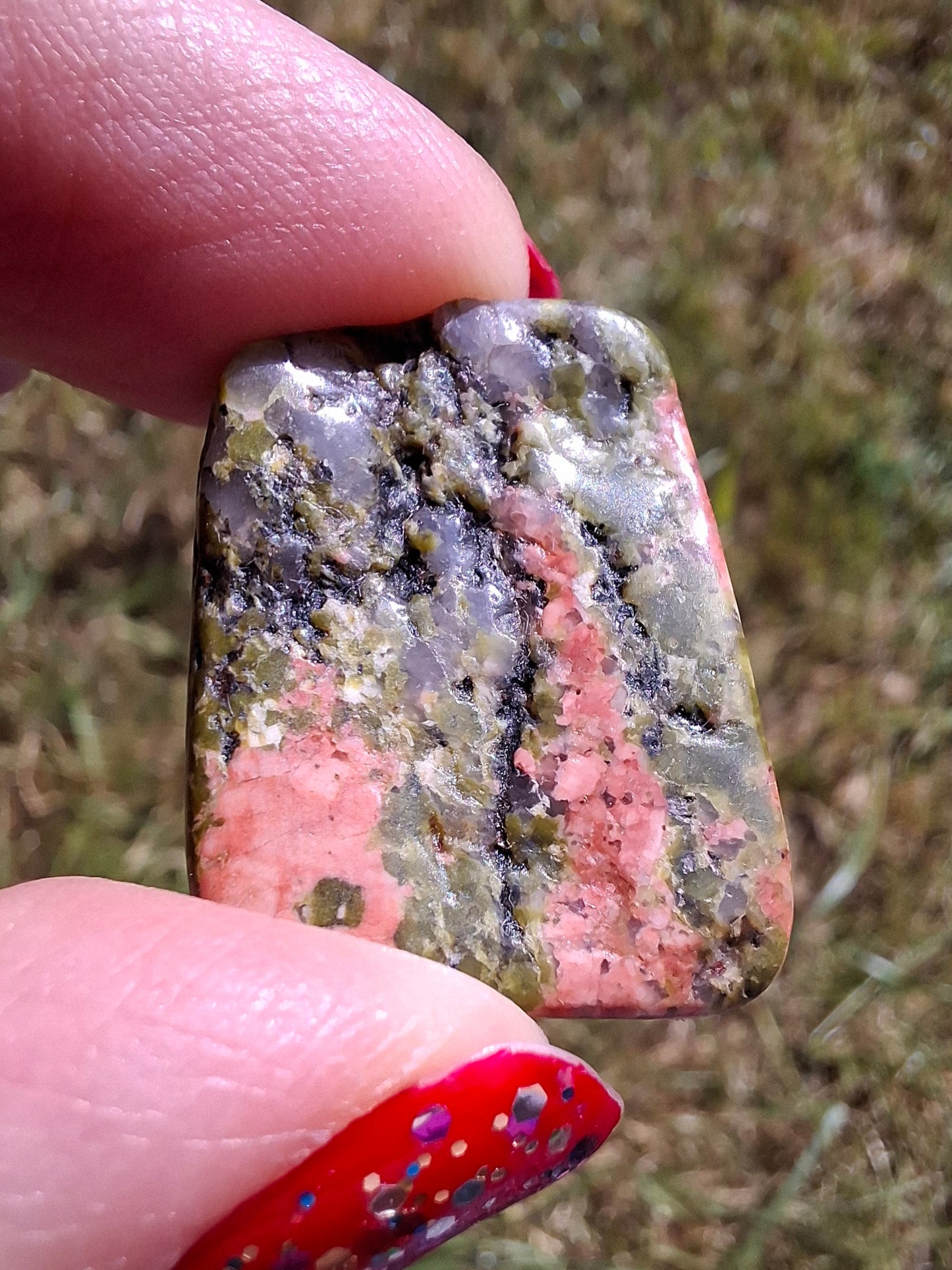 Unakite, Tumble Stone, Crystal (Ref: T182)