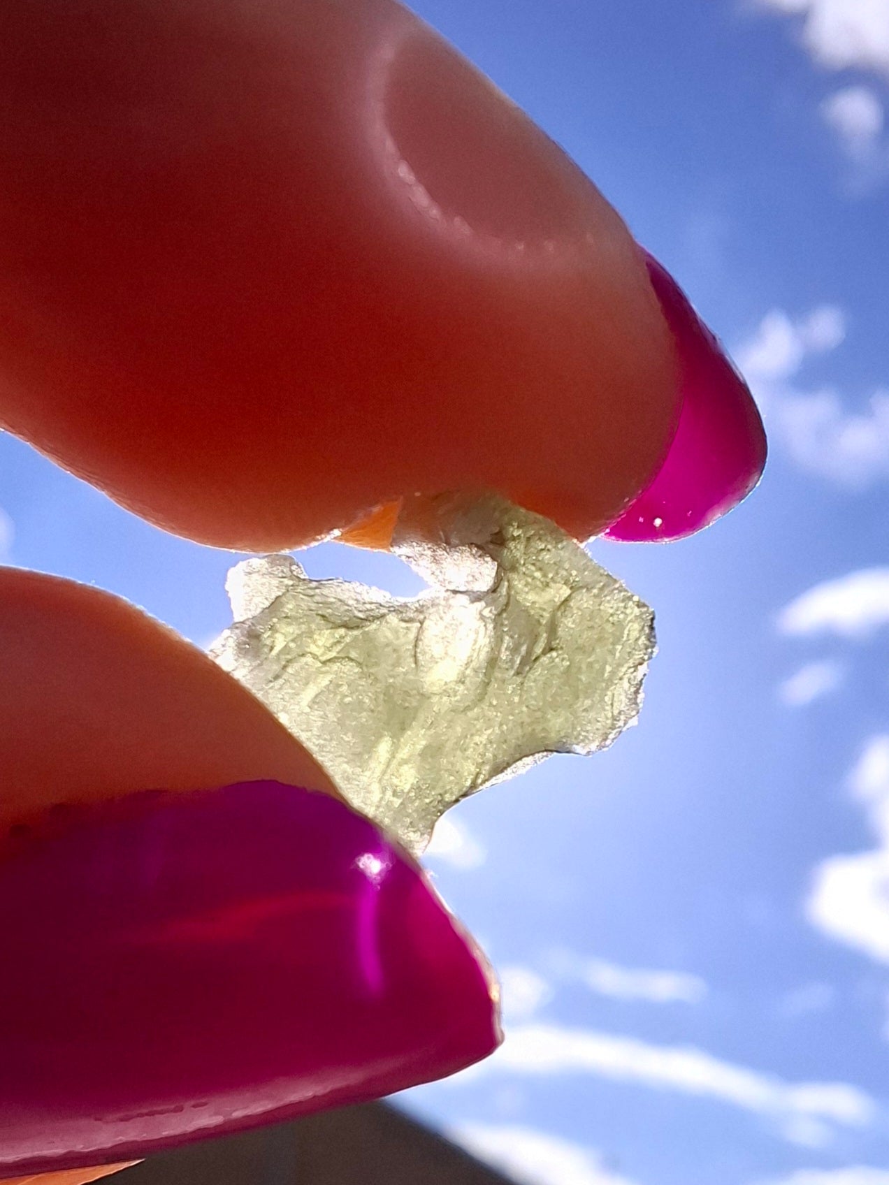Moldavite Piece, 0.45g, Tektite (Ref: 1444)