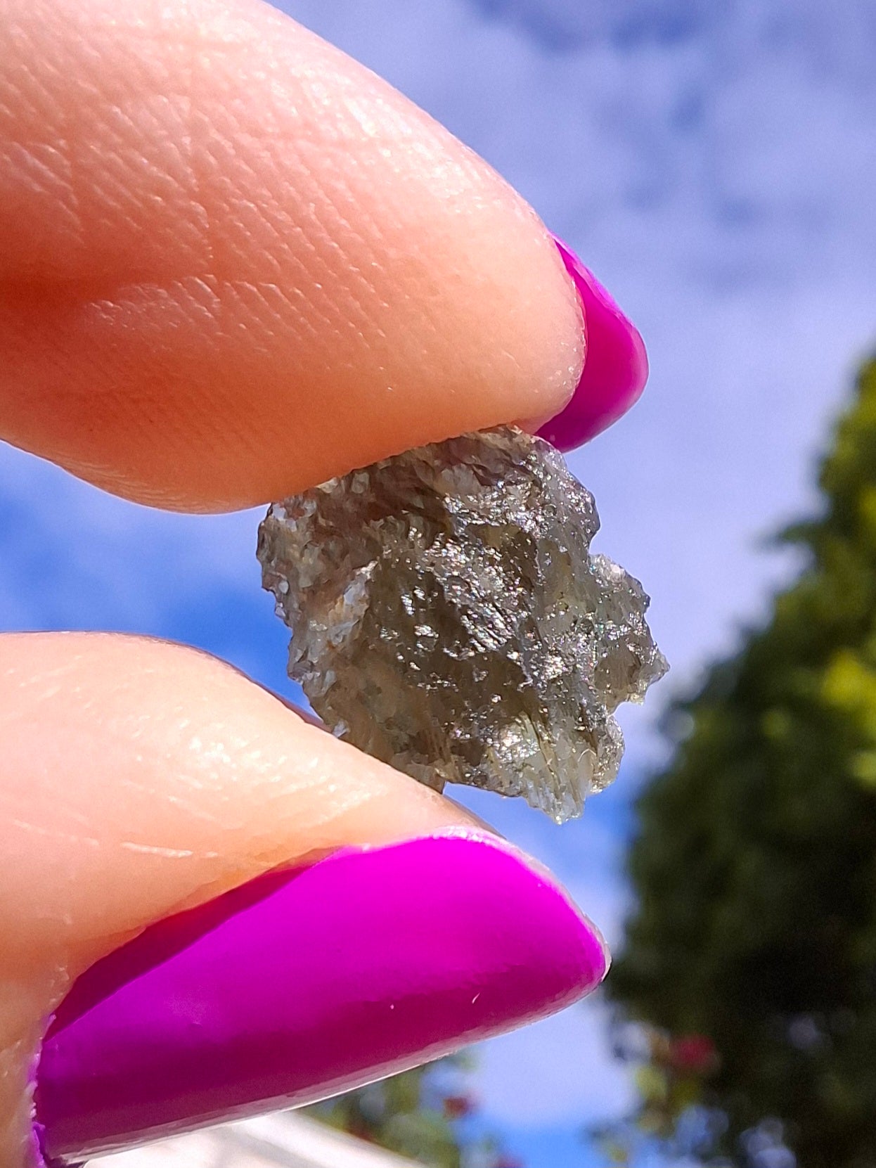 Moldavite Piece, 0.62g, Tektite (Ref: 1455)