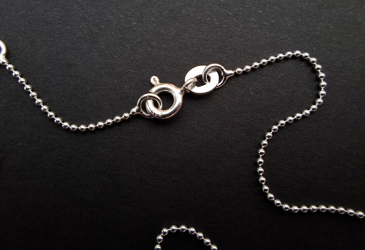 Bead Round, 1.0mm, 18 inch, 925 Silver CHAIN (Ref chain-3)