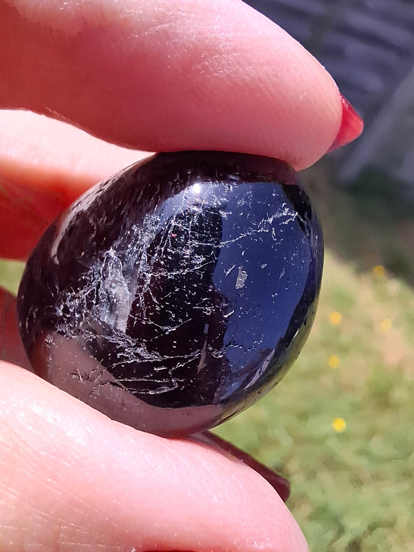 Black Tourmaline, Tumble Stone, Crystal (Ref: T217)