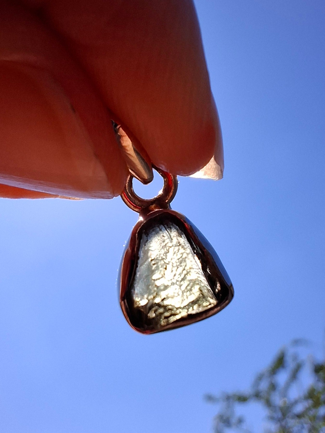 Moldavite Pendant, 925 Silver, Tektite (Ref: P55)