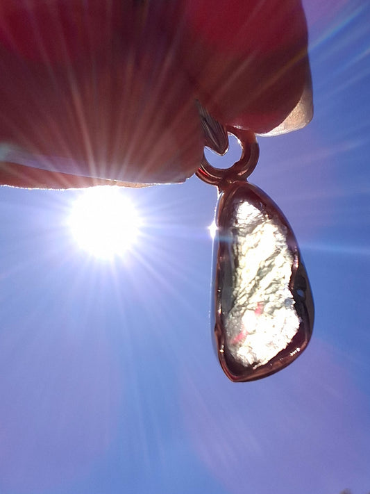 Moldavite Pendant, 925 Silver, Tektite (Ref: P46)