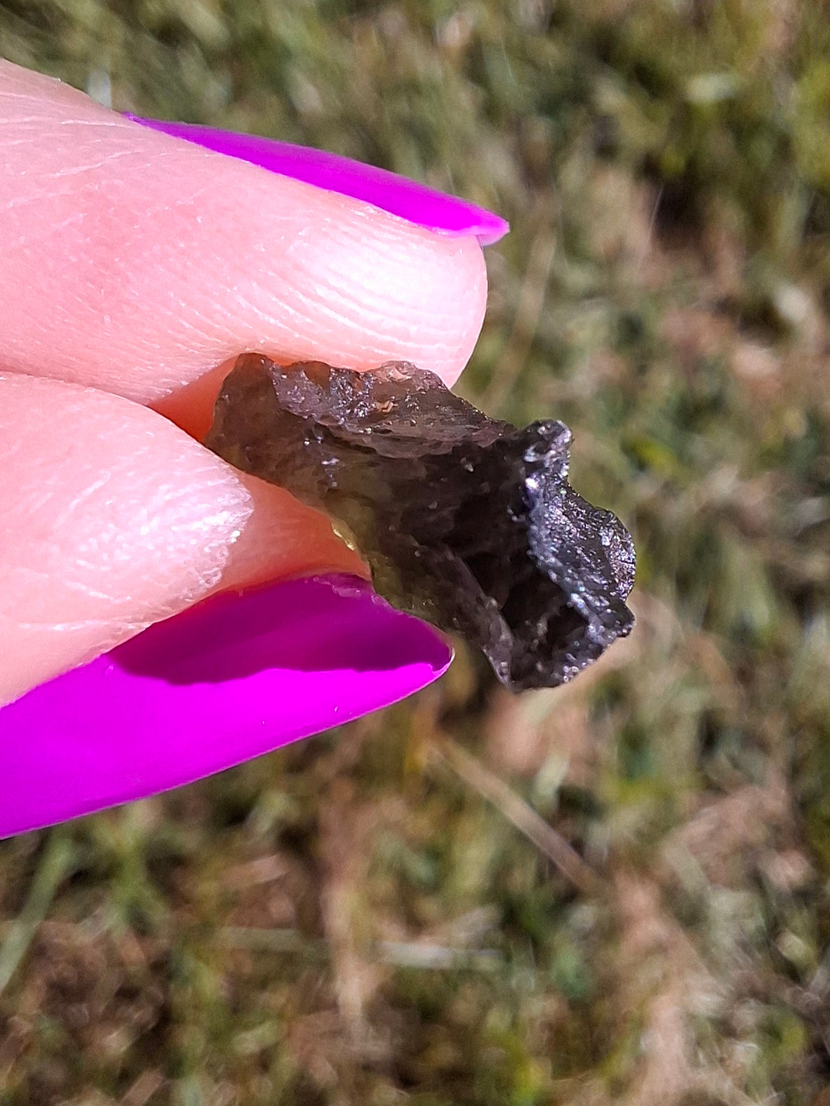Moldavite Piece, 0.82g, Tektite (Ref: 1454)