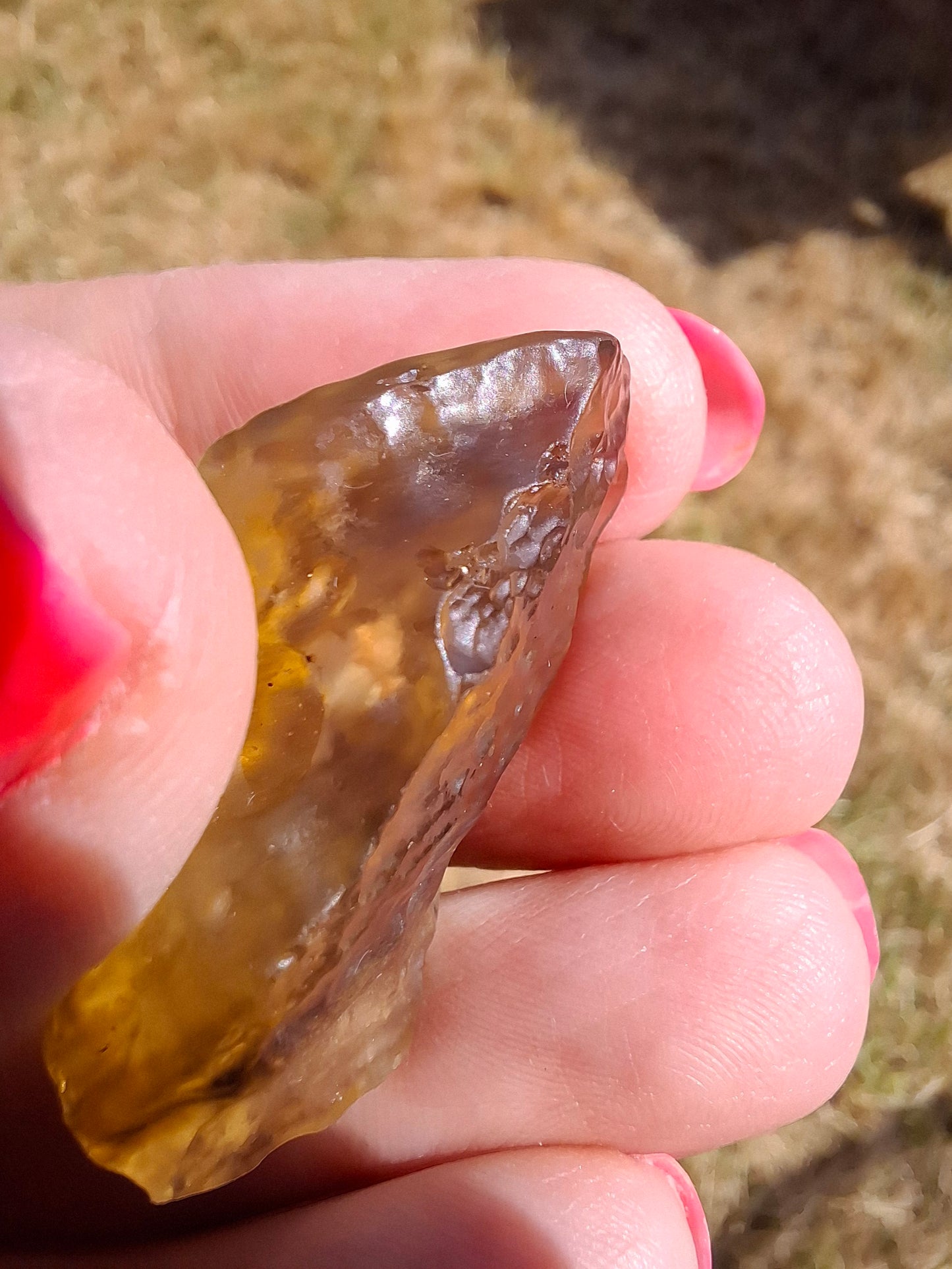 Libyan Desert Glass (darker) Piece, 8.76g, Tektite (Ref: L1367)