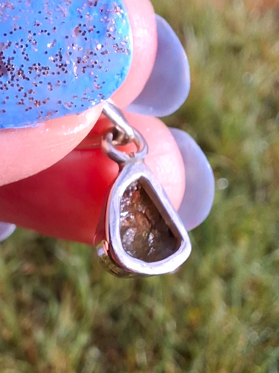 Moldavite Pendant, 925 Silver, Tektite (Ref: P37)