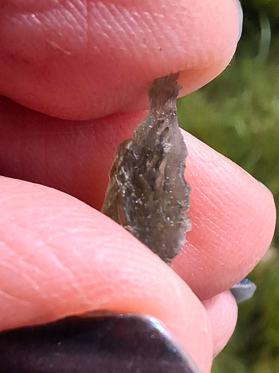 Moldavite Piece, 0.52g, Tektite (Ref: 1389)