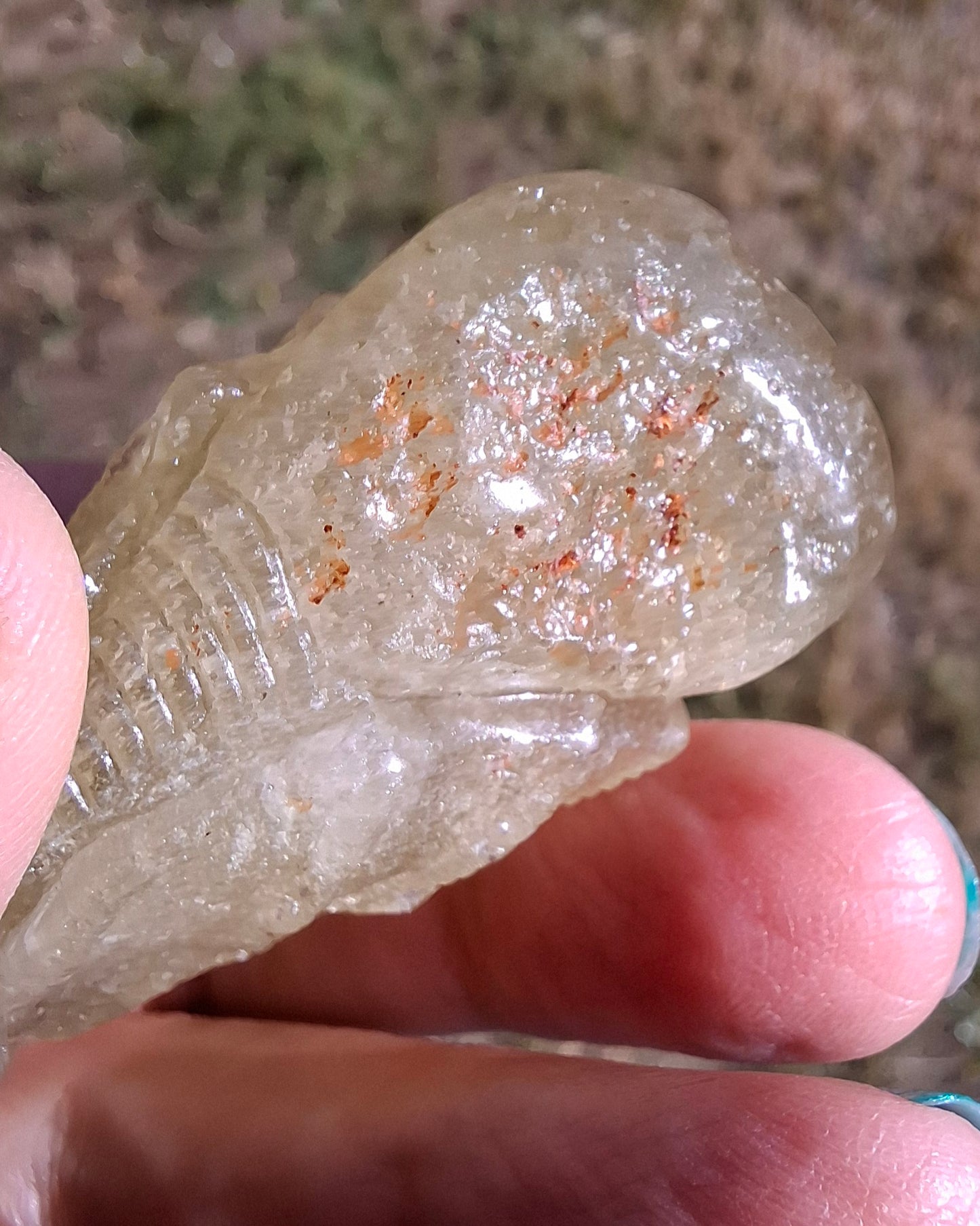 Libyan Desert Glass DRAGON HEAD carving, 48.11g, Tektite (Ref: Dragon4)