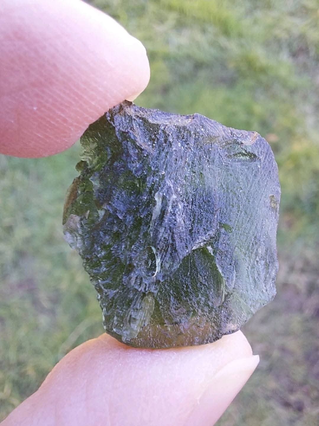 Moldavite Piece, NESMEN, 5.36g, Tektite (Ref: 1055)