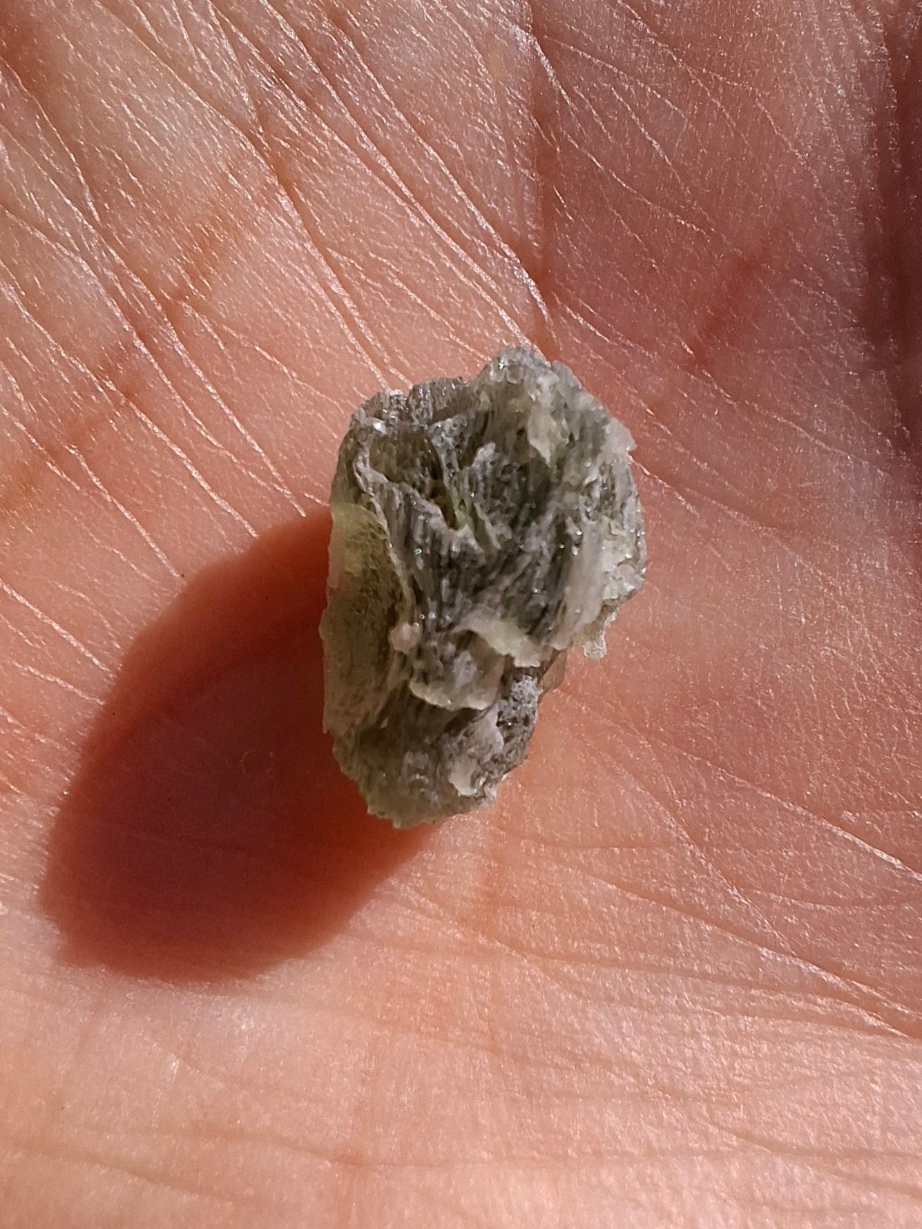 Moldavite Piece, SNOWFLAKE, FROSTED, BRUSNA, Tektite (Ref: 1492)