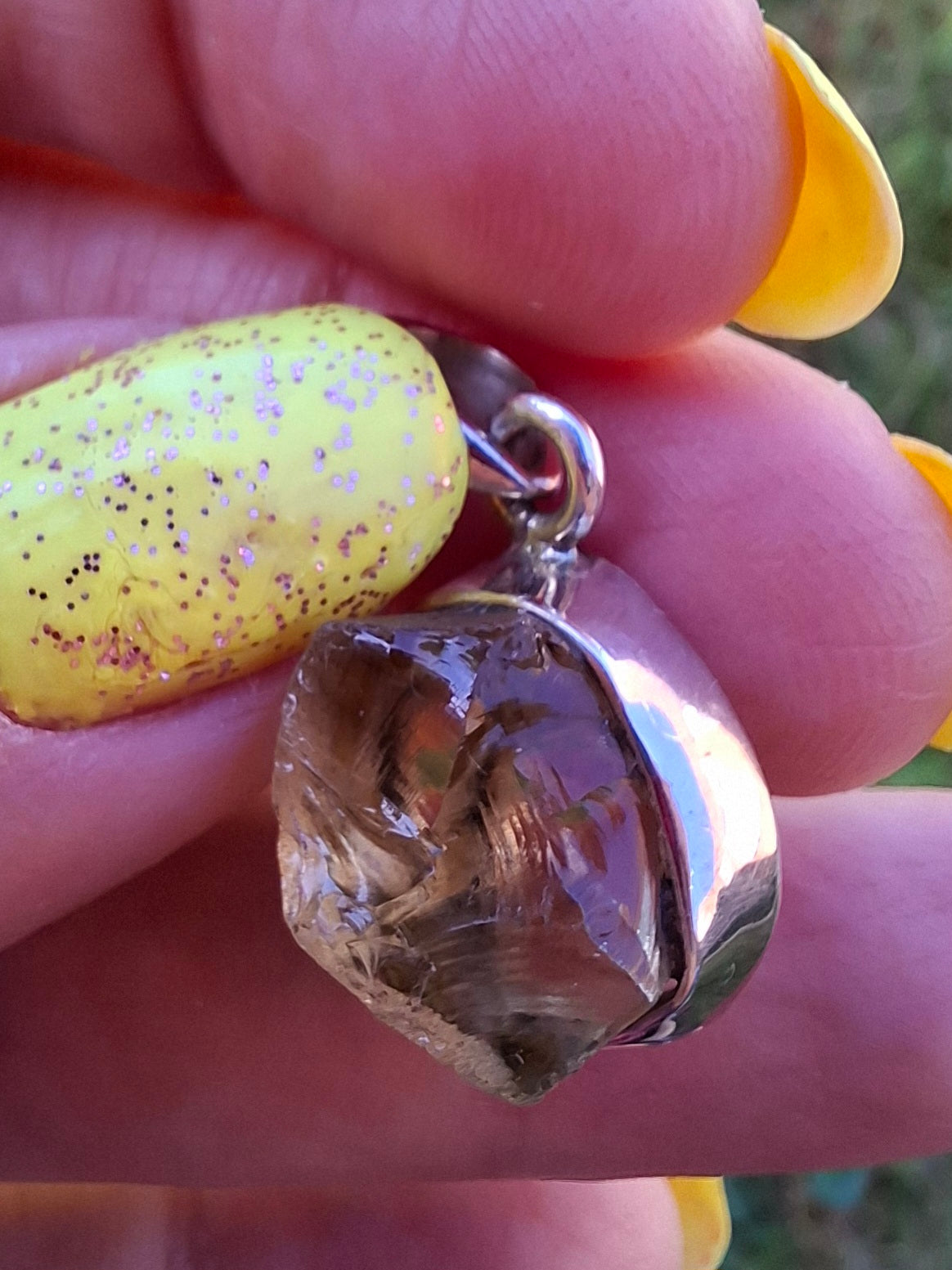 Libyan Desert Glass Pendant, 925 Silver, Tektite (Ref: LP76)
