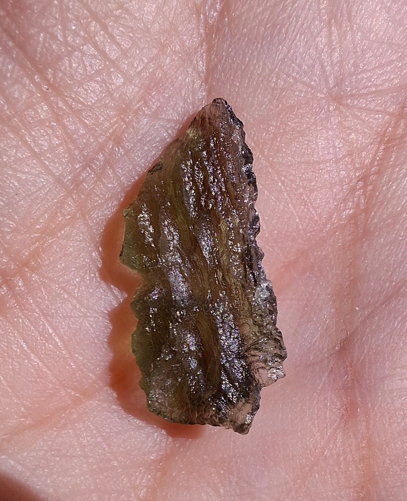 Moldavite Piece, 0.84g, Tektite (Ref: 1418)