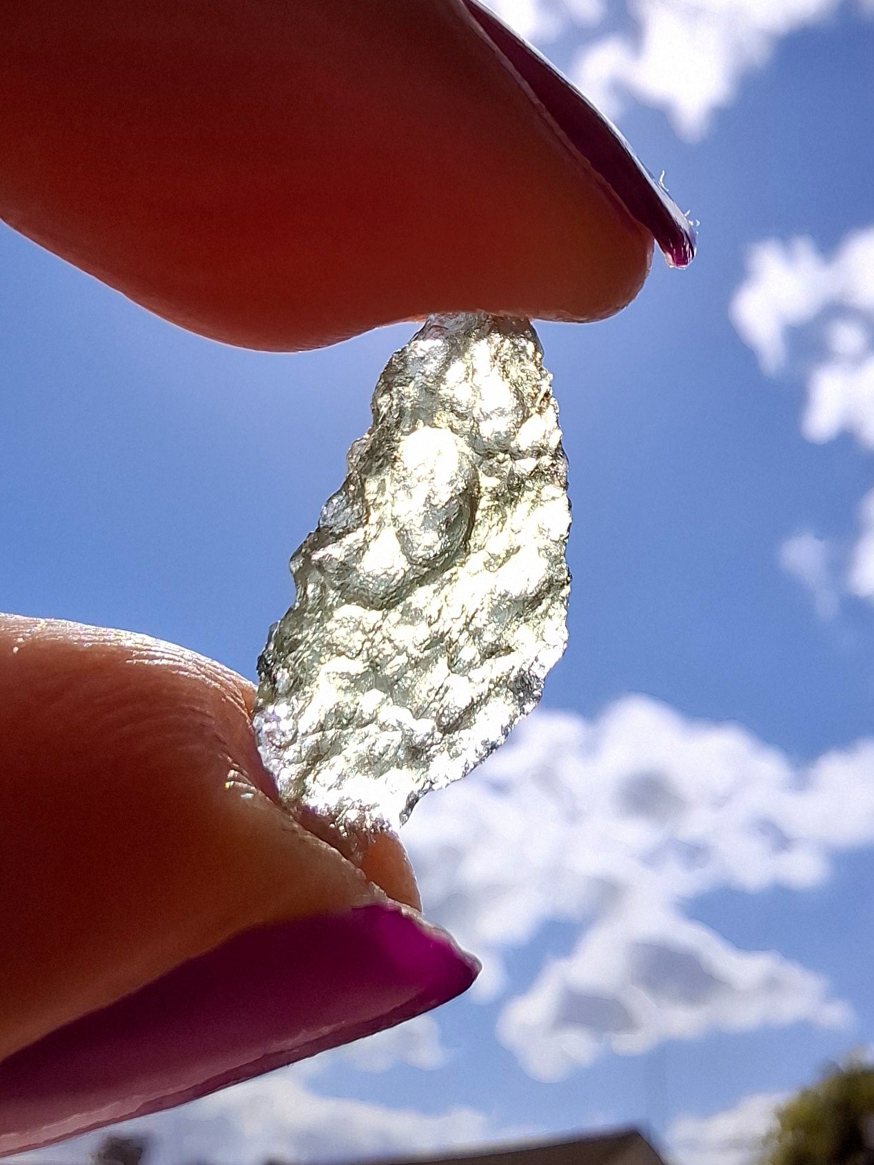 Moldavite Piece, 0.43g, Tektite (Ref: 1435)
