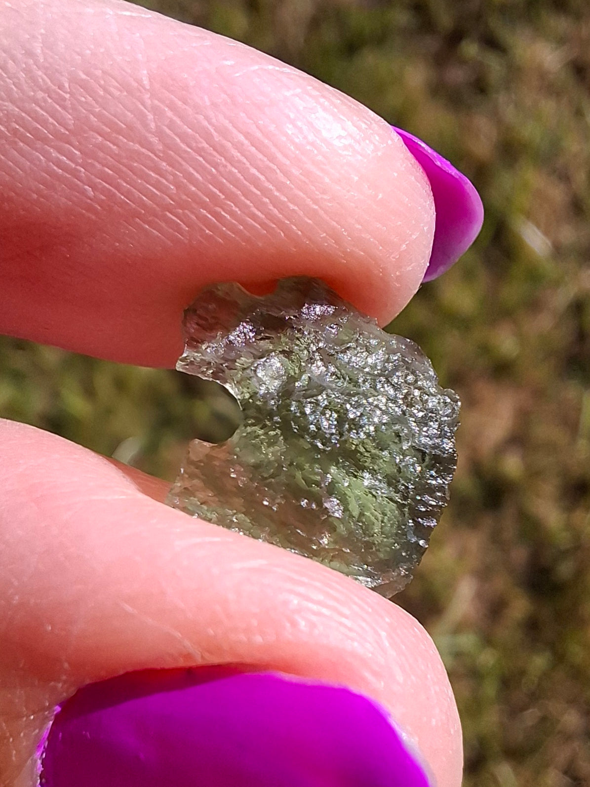 Moldavite Piece, 0.59g, Tektite (Ref: 1428)