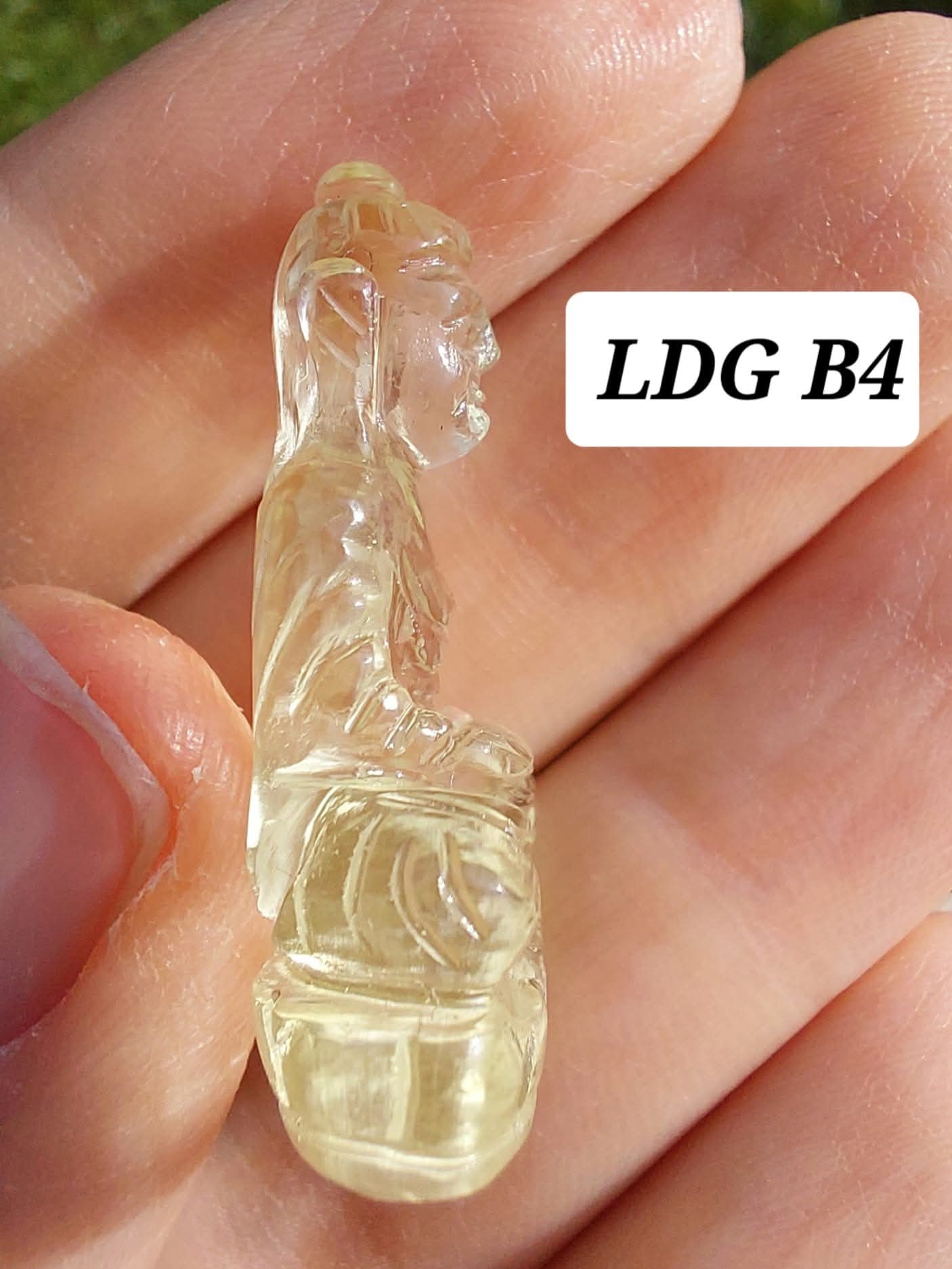 Libyan desert glass BUDDHA Carving, 4.81g, Tektite (LDG B4)