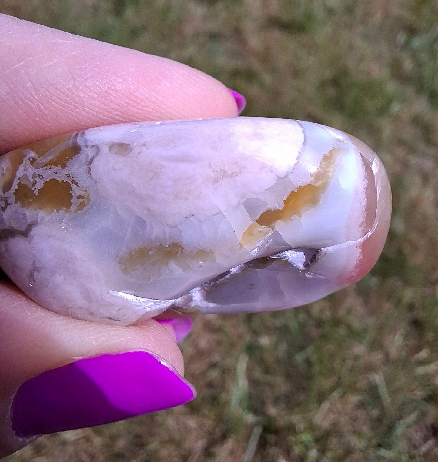 Flower Agate, Tumble Stone, Crystal (Ref: T69)