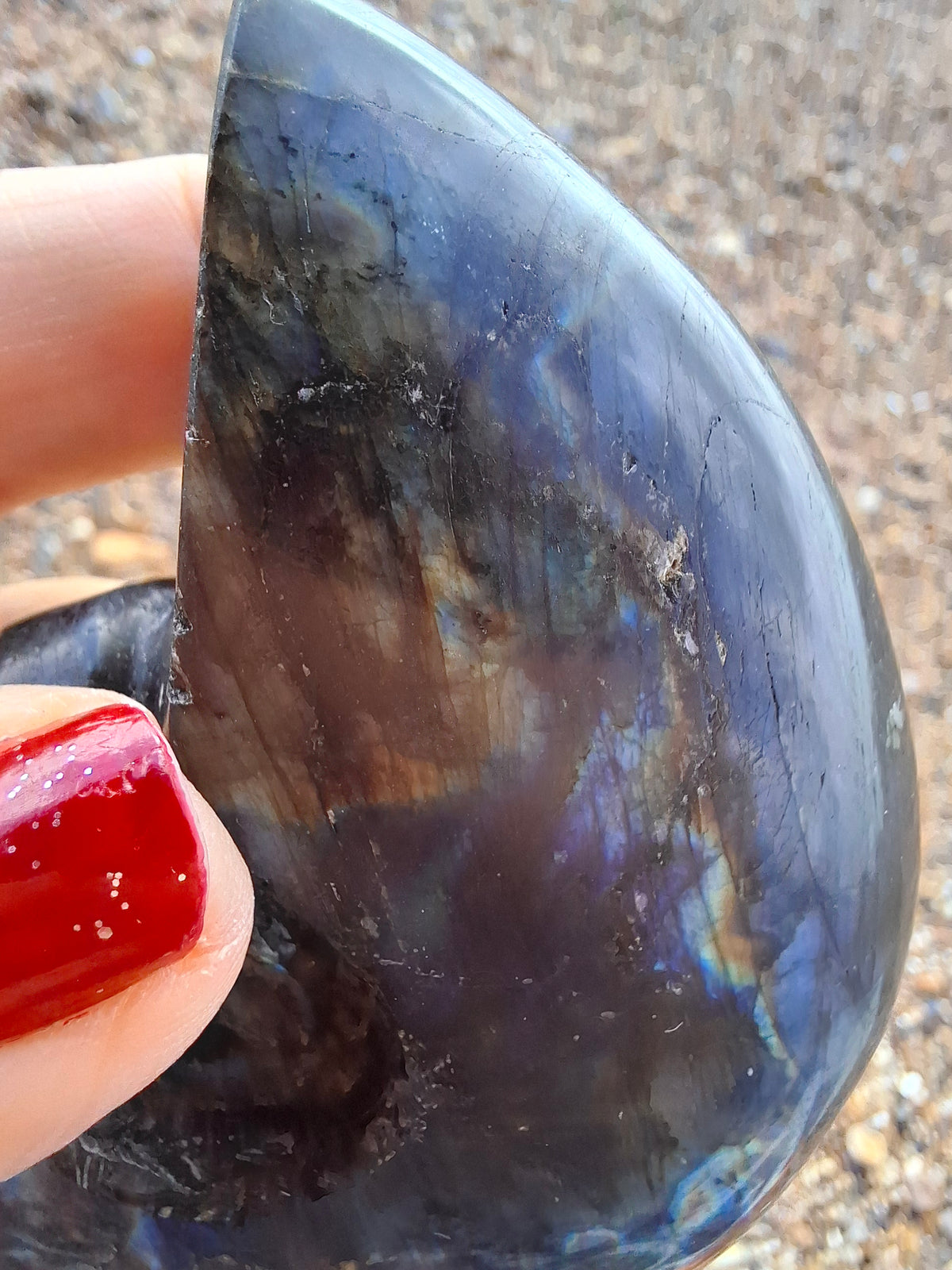 Labradorite Ammonite Carving, 153.97g, Crystal (Ref: laba2)