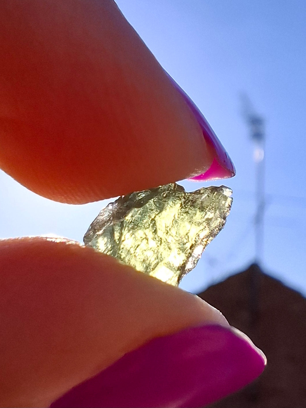 Moldavite small Piece, 0.40g, Tektite (Ref: 1458)