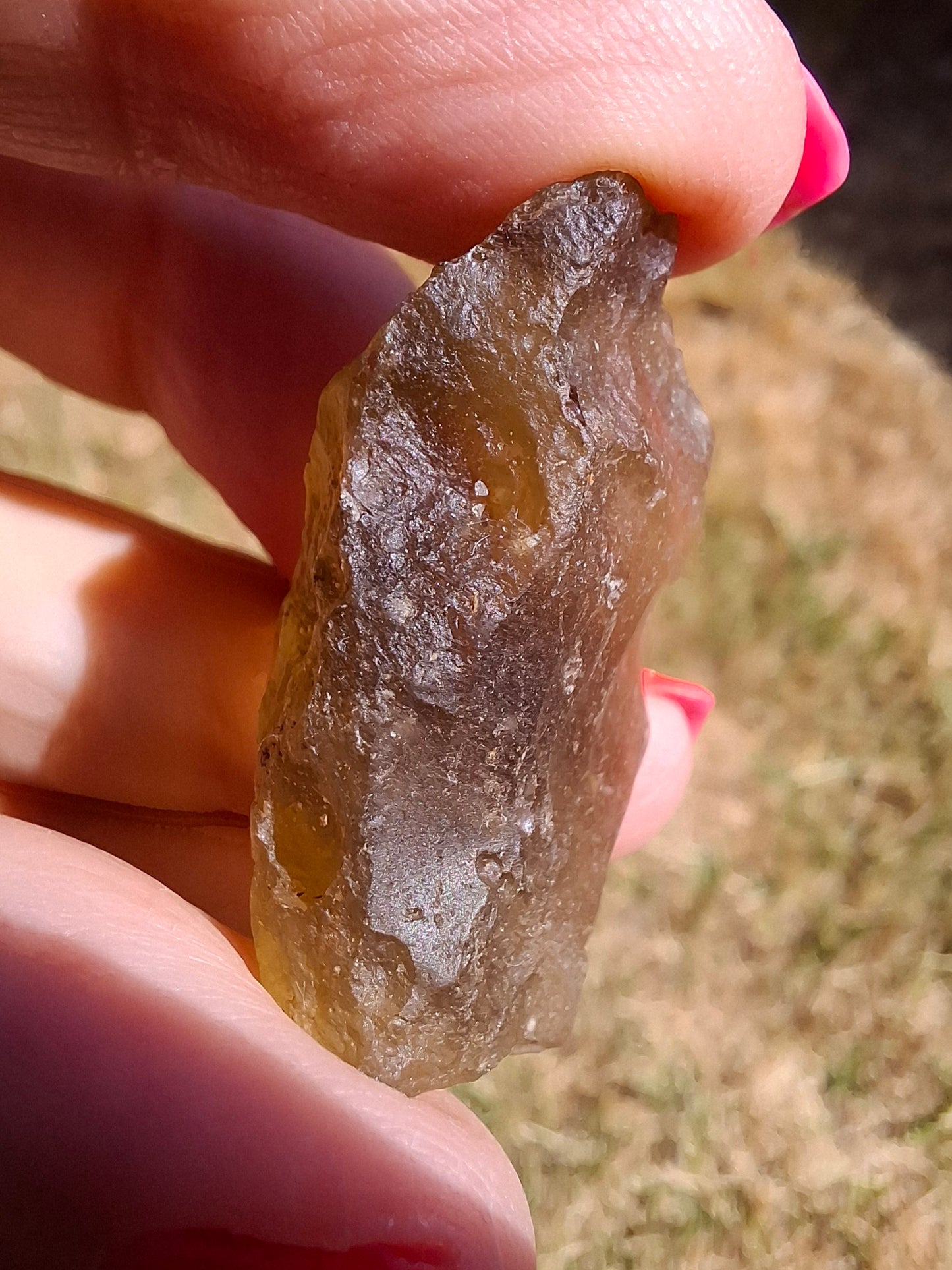 Libyan Desert Glass (darker) Piece, 11.69g, Tektite (Ref: L1366)