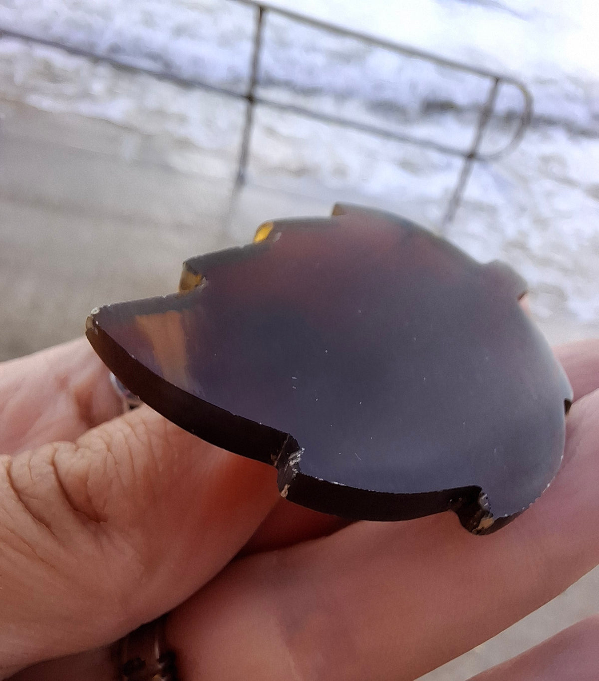 Red Amber Leaf Carving, 7.89g, Fossil (Ref: Leaf4)