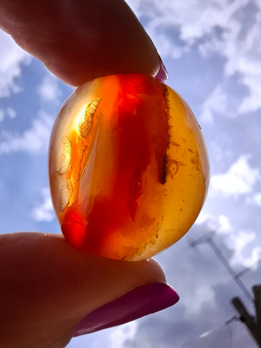 Carnelian, Tumble Stone, Crystal (Ref: T66)