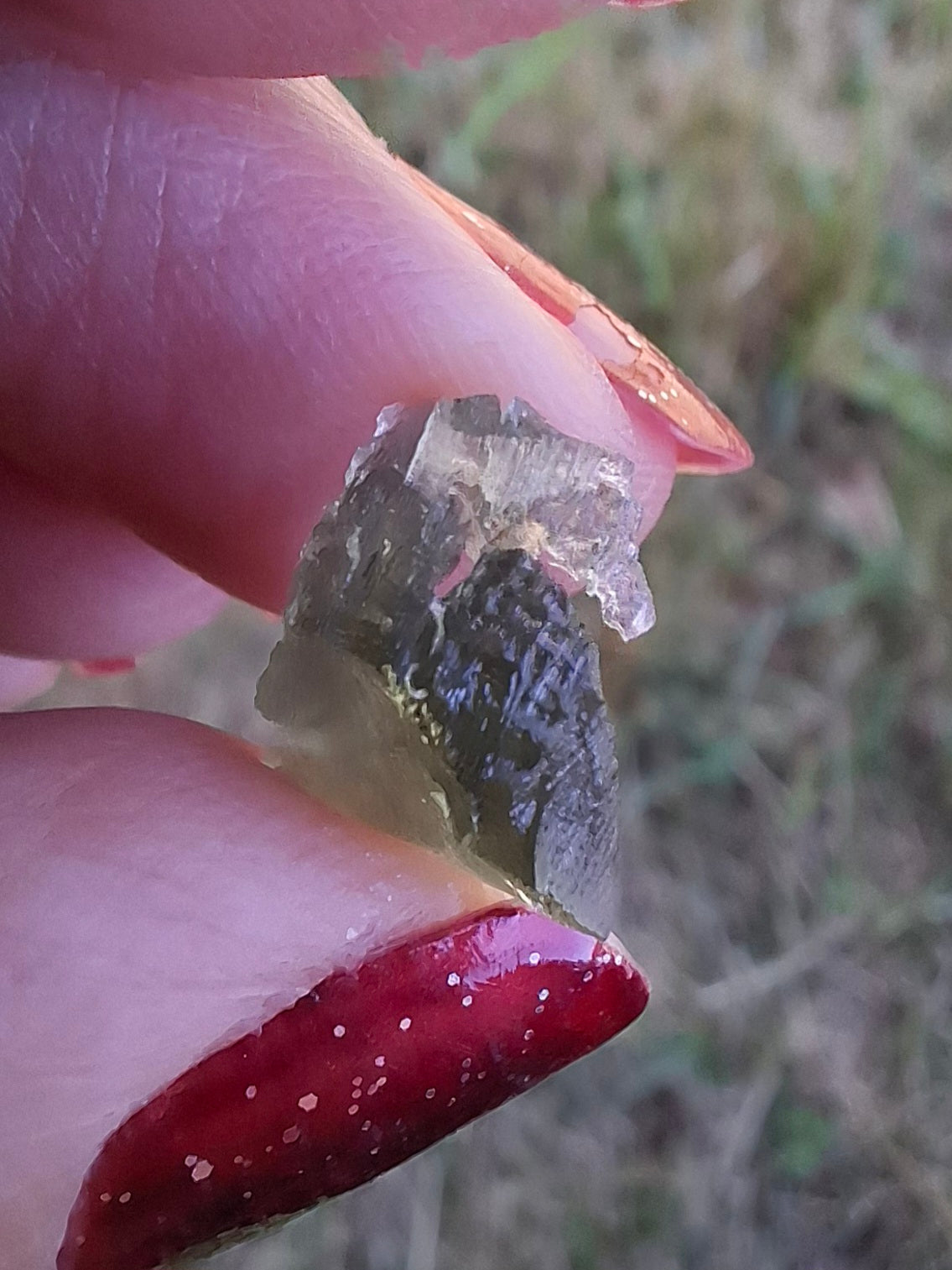 Moldavite Piece, 0.60g, Tektite (Ref: 1473)