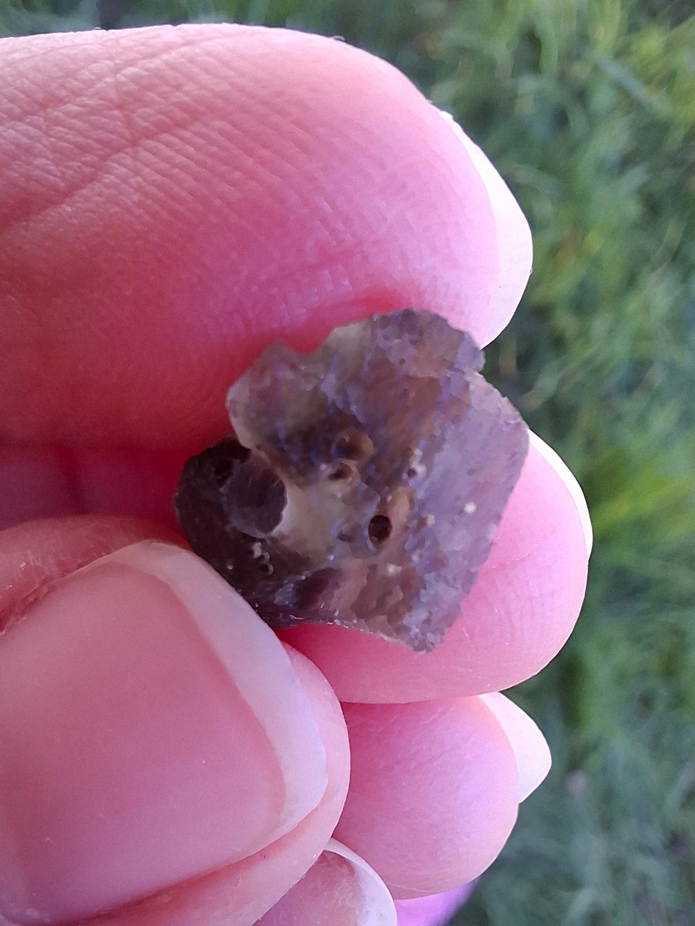 DRILLED, Moldavite Piece, 0.96g, Tektite (Ref: D27)