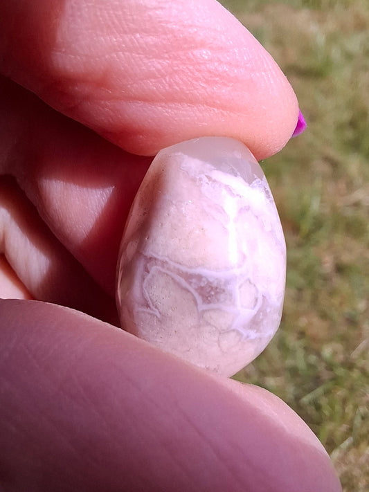 Flower Agate, Tumble Stone, Crystal (Red: T73)